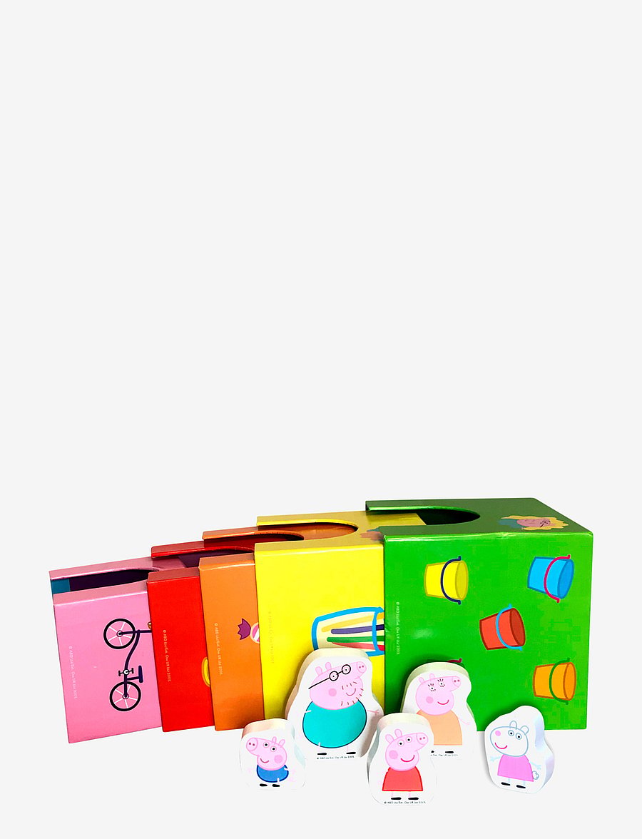 Peppa Pig - Peppa Pig stacking cubes w wooden figurines - multiple color - 3