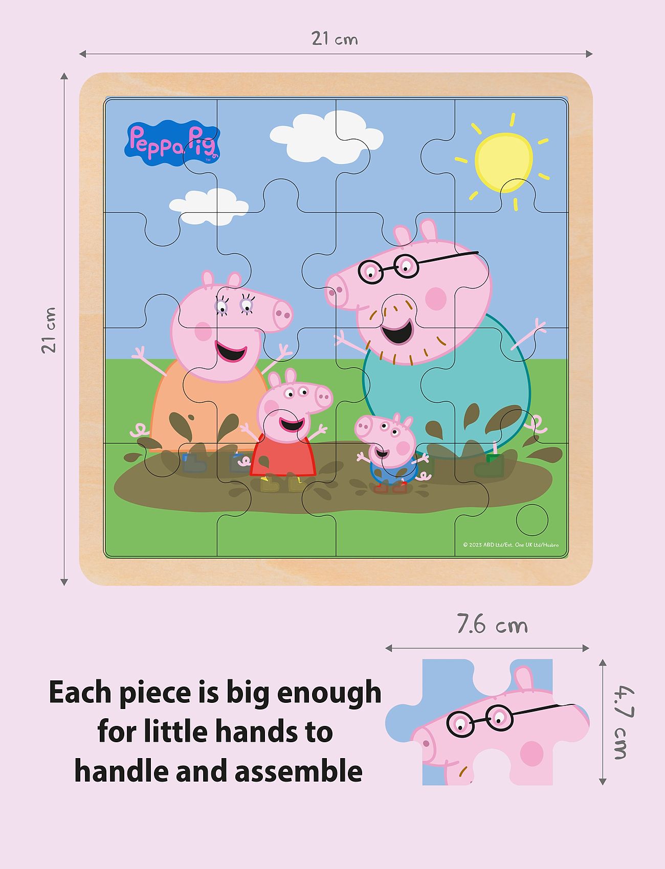 Põrsas Peppa - Peppa Pig - Wooden Puzzle - Mud - puidust pusled - multiple color - 2