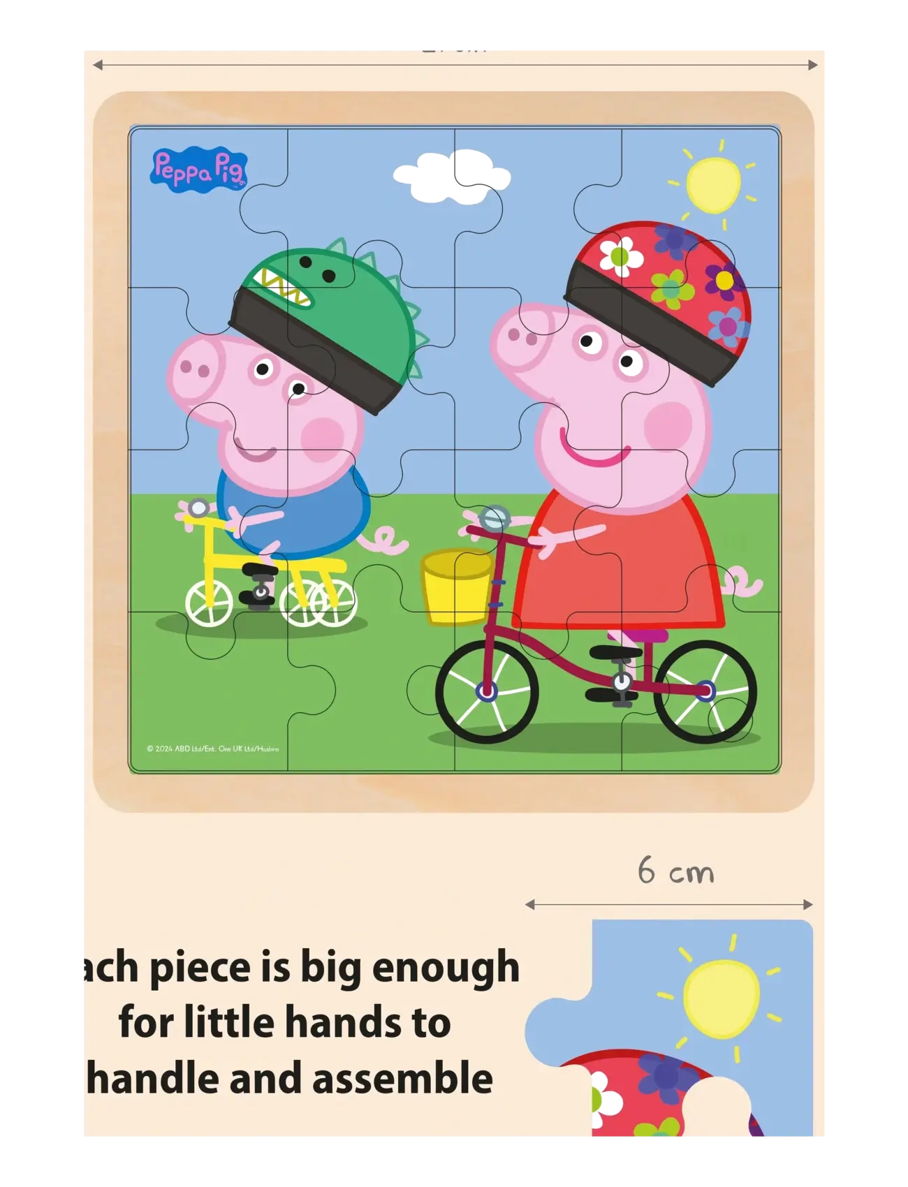 Peppa Wutz - Peppa Pig - Wooden Puzzle - Bikeride - holzpuzzle - multiple color - 2