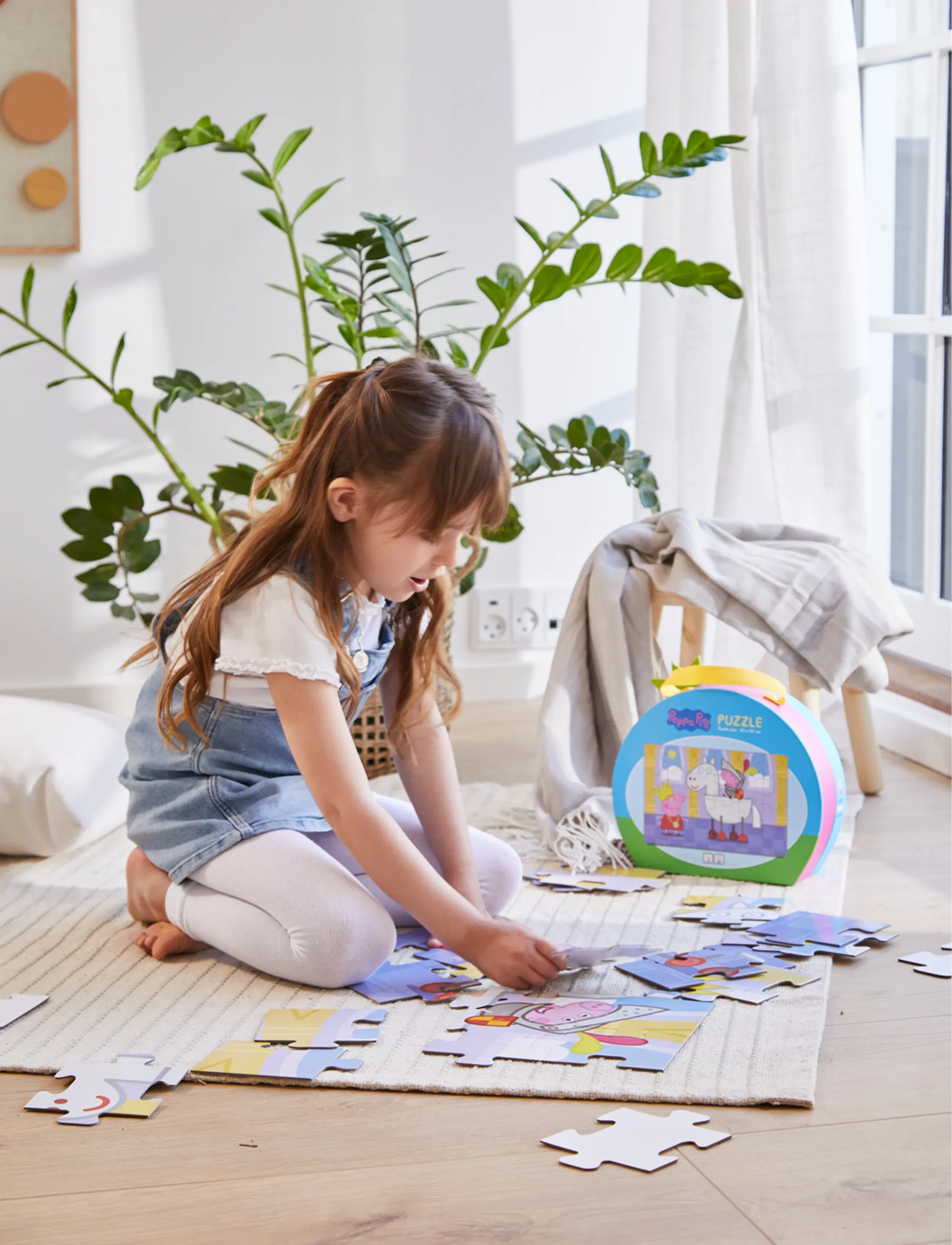 Gurli Gris Peppa Pig Princess Puzzle Suitcase, One Size, Puzzles, Mehrfarbig/gemustert - Classic Kinder