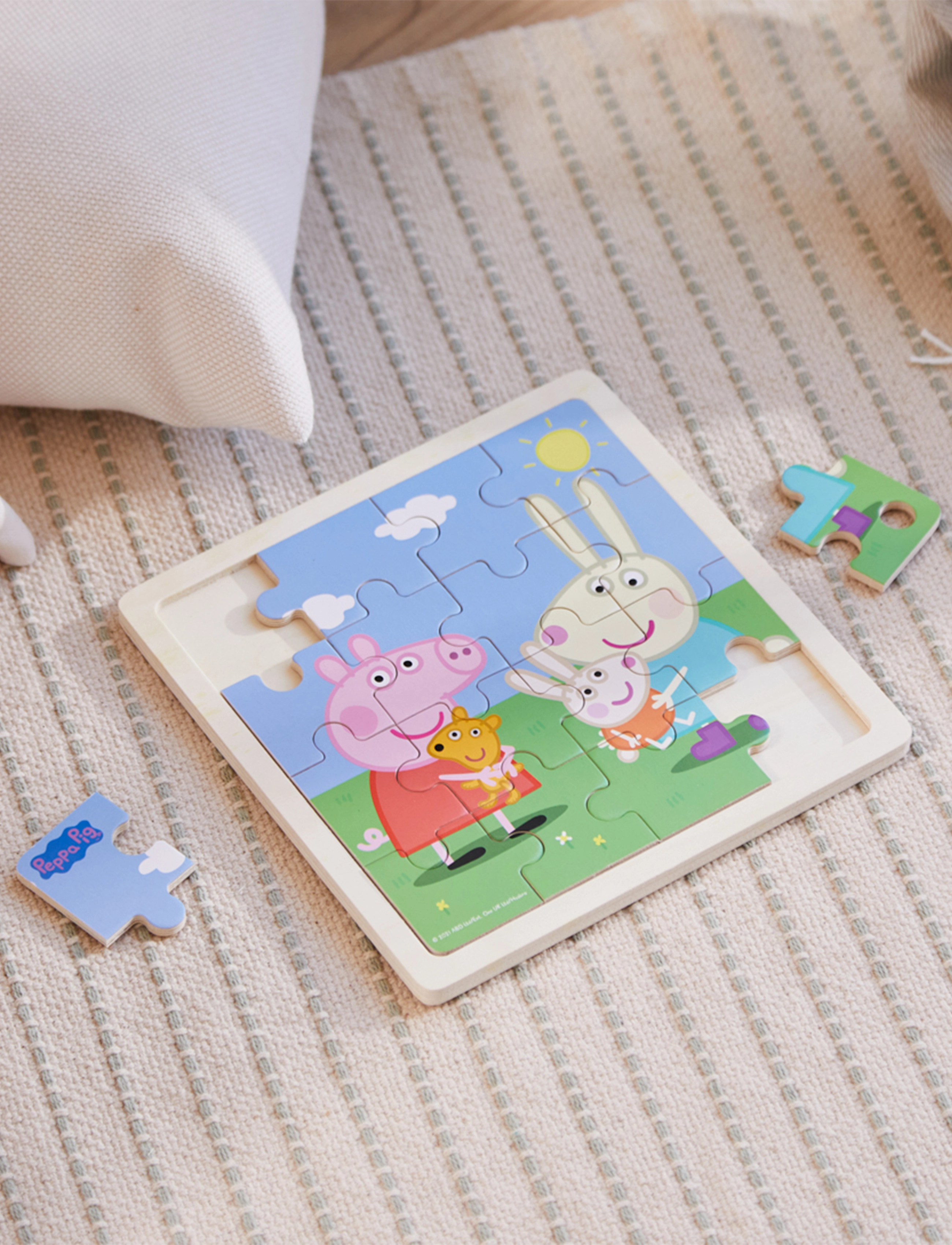 Barbo Legetøj Peppa Pig - Wooden Puzzle – Rebecca, One Size, Multi/patterned, Puslespil > Puslespil Af Træ, Børn