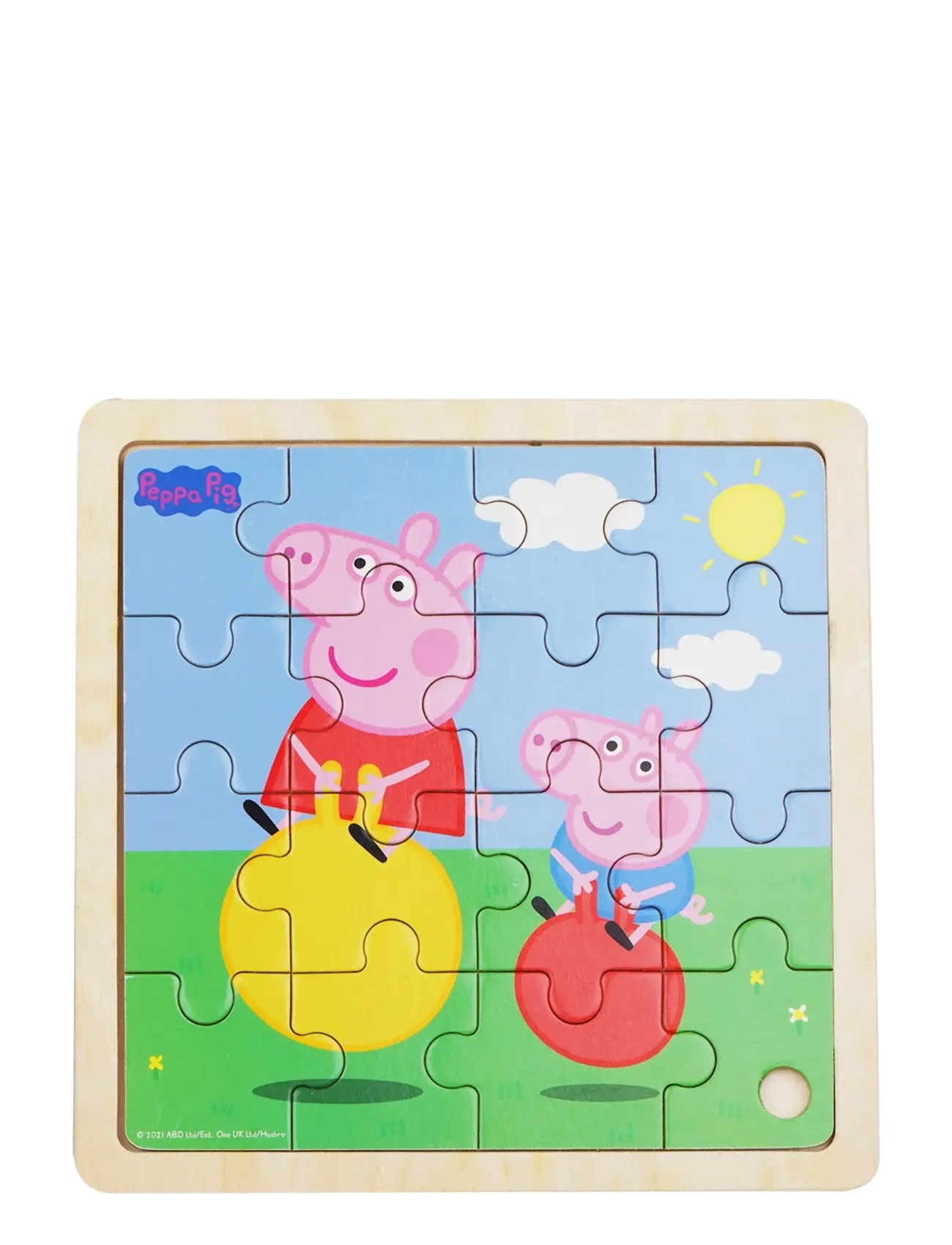 BARBO Spielzeug Peppa Pig - Wooden Puzzle – Bouncy Ball Patterned - One Size - Kinder