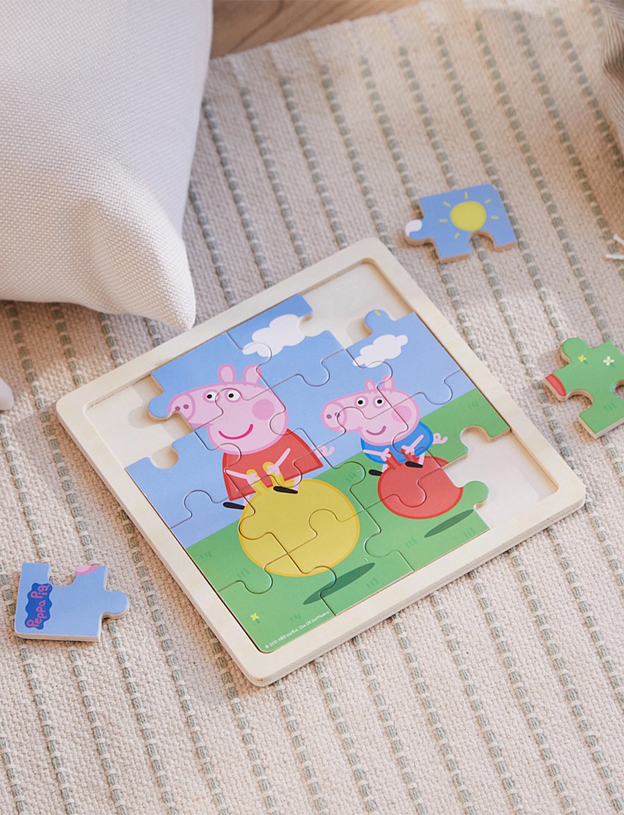 Barbo Toys - Peppa Pig - Wooden Puzzle – Bouncy Ball - puzzles en bois - 1016 - 0