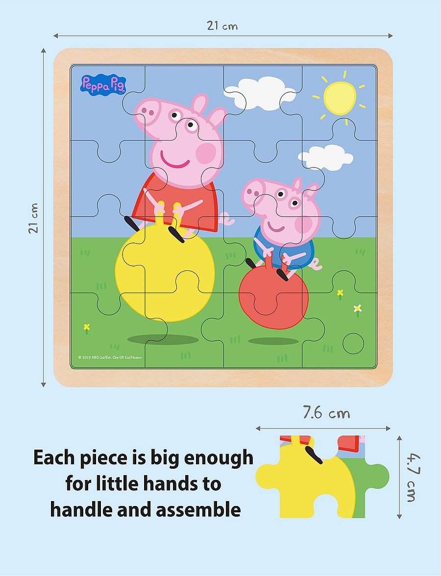 Barbo Toys - Peppa Pig - Wooden Puzzle – Bouncy Ball - puzzles en bois - 1016 - 3