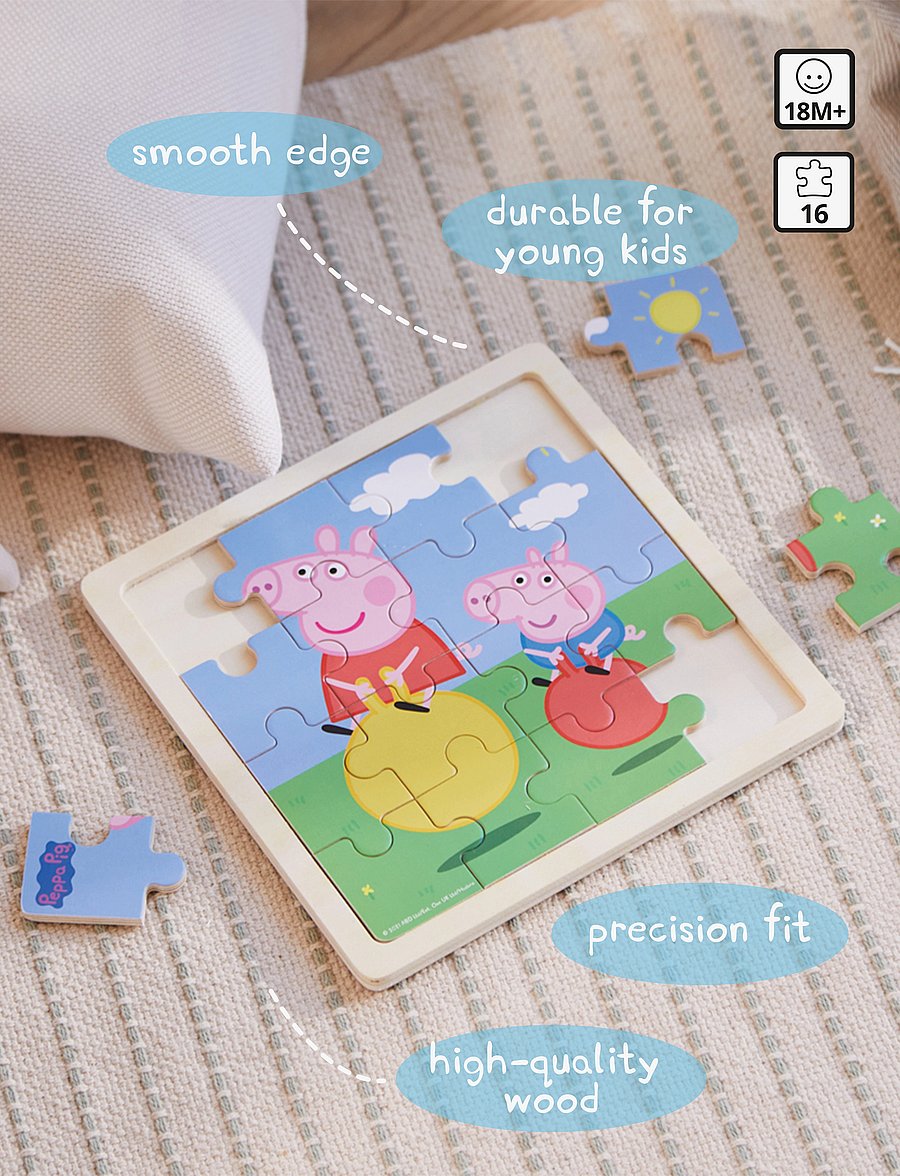 Barbo Toys - Peppa Pig - Wooden Puzzle – Bouncy Ball - puzzles en bois - 1016 - 4