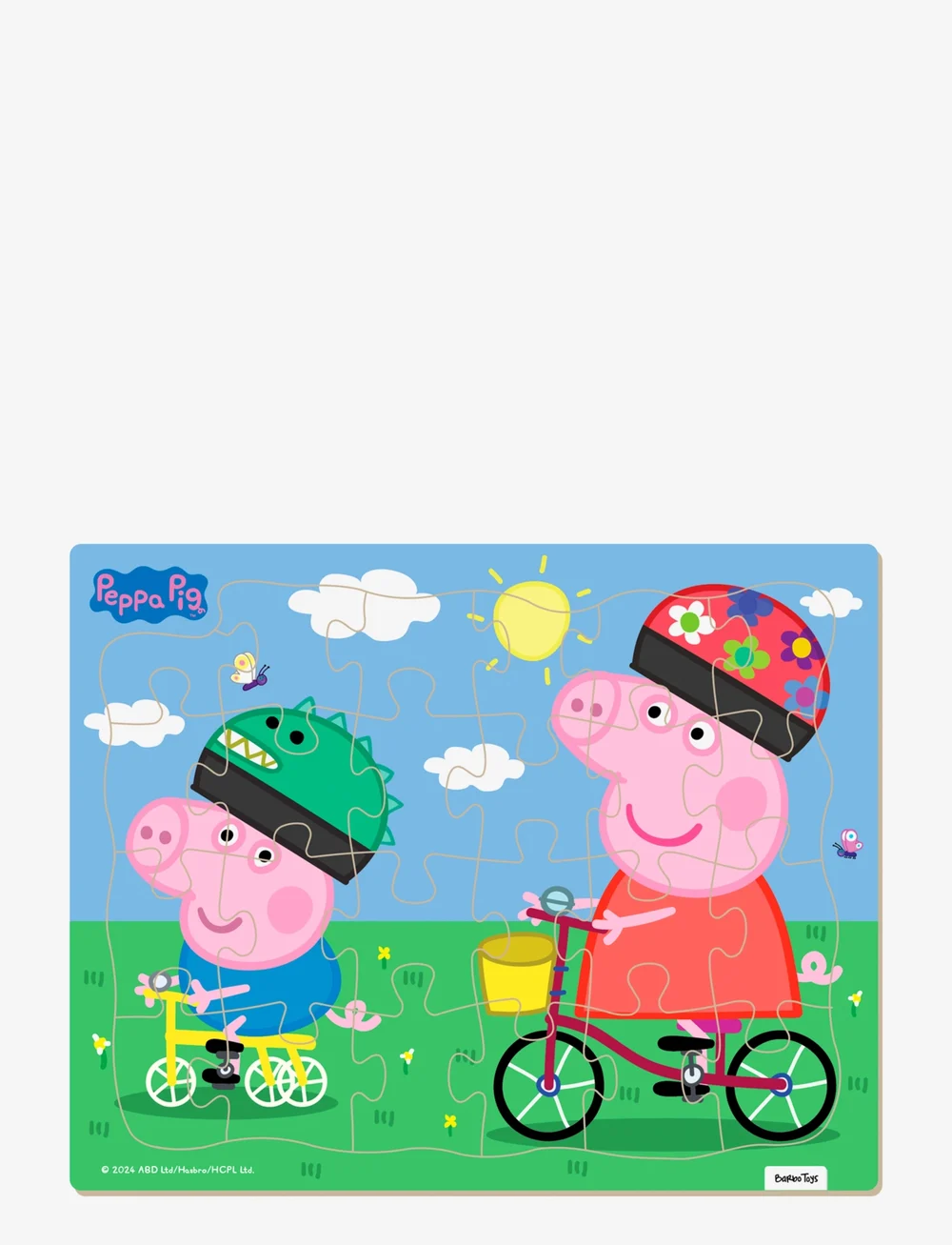 Barbo Toys - Peppa Pig Frame Cardboard Puzzle - Biking - klassische puzzles - multiple color - 0