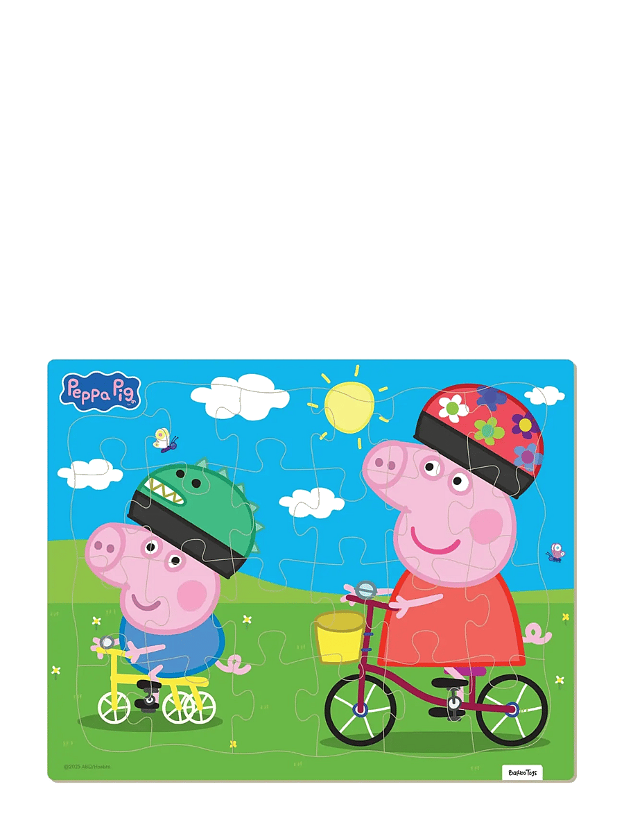 Barbo Toys - Peppa Pig Frame Cardboard Puzzle - Biking - klassische puzzles - multiple color - 0