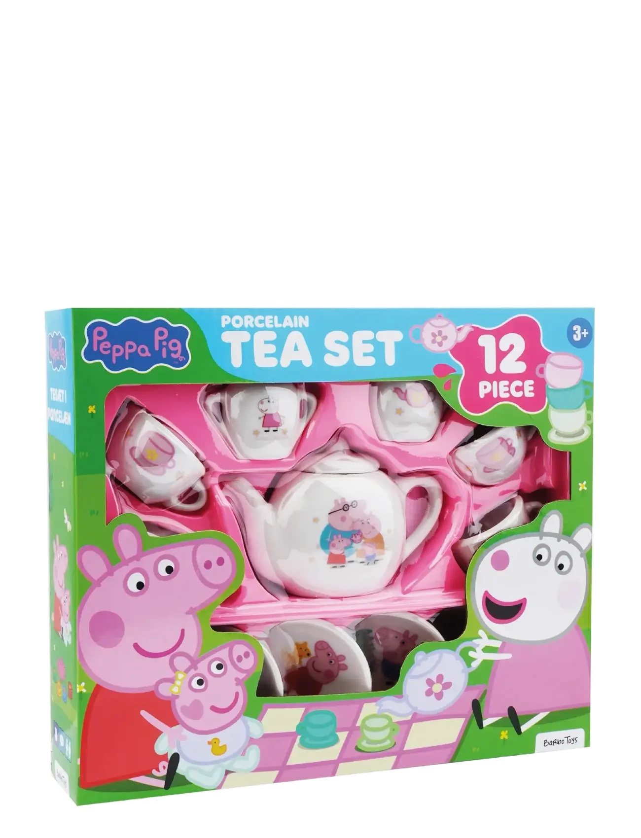BARBO Spielzeug Peppa Pig - 12 Pcs Porcelain Tea Set Pink - One Size - Kinder