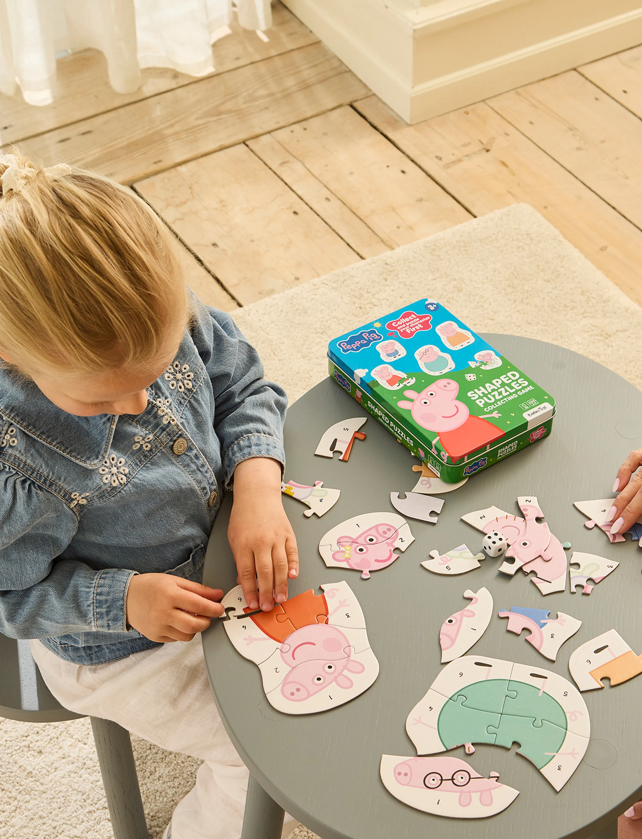 Gurli Gris Peppa Pig Puzzle Game In Tin Box, One Size, Games, Mehrfarbig/gemustert - Board Kinder