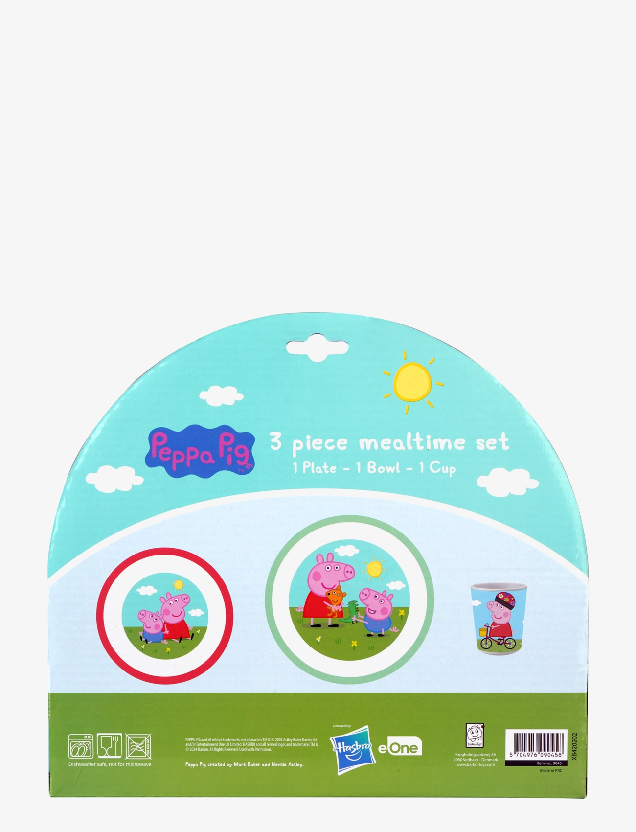 Barbo Toys - Peppa Pig - 3 Piece Melamine set - multiple color - 2