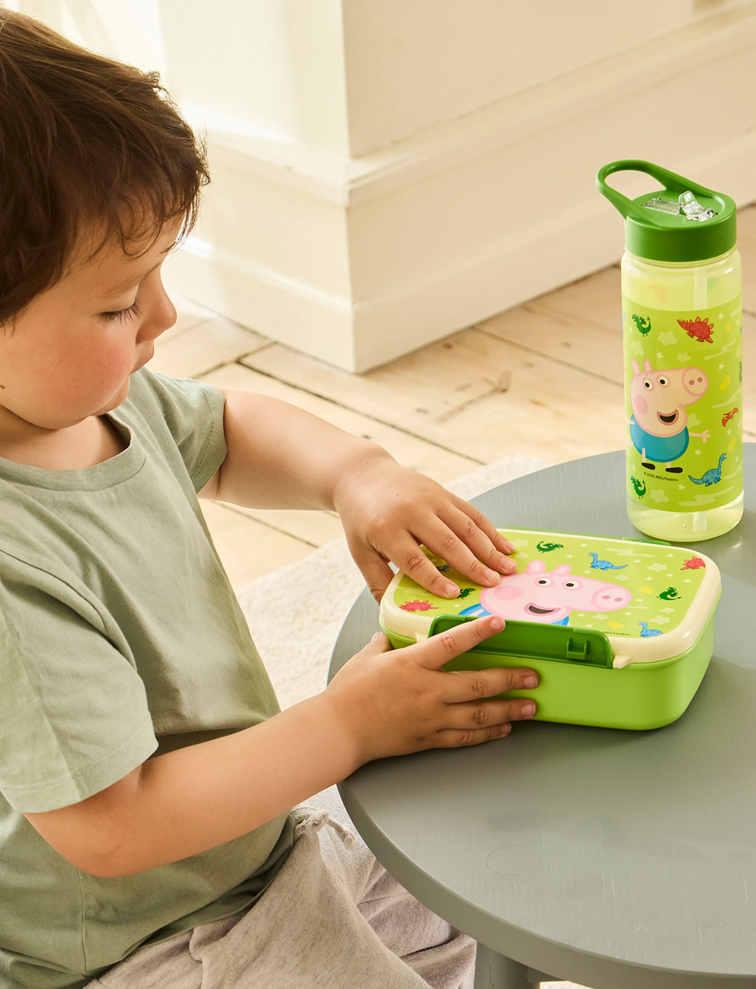 Gurli Gris Peppa Pig - Lunch Box - Dino, One Size, Green, Måltidstid > Madkasser, Børn