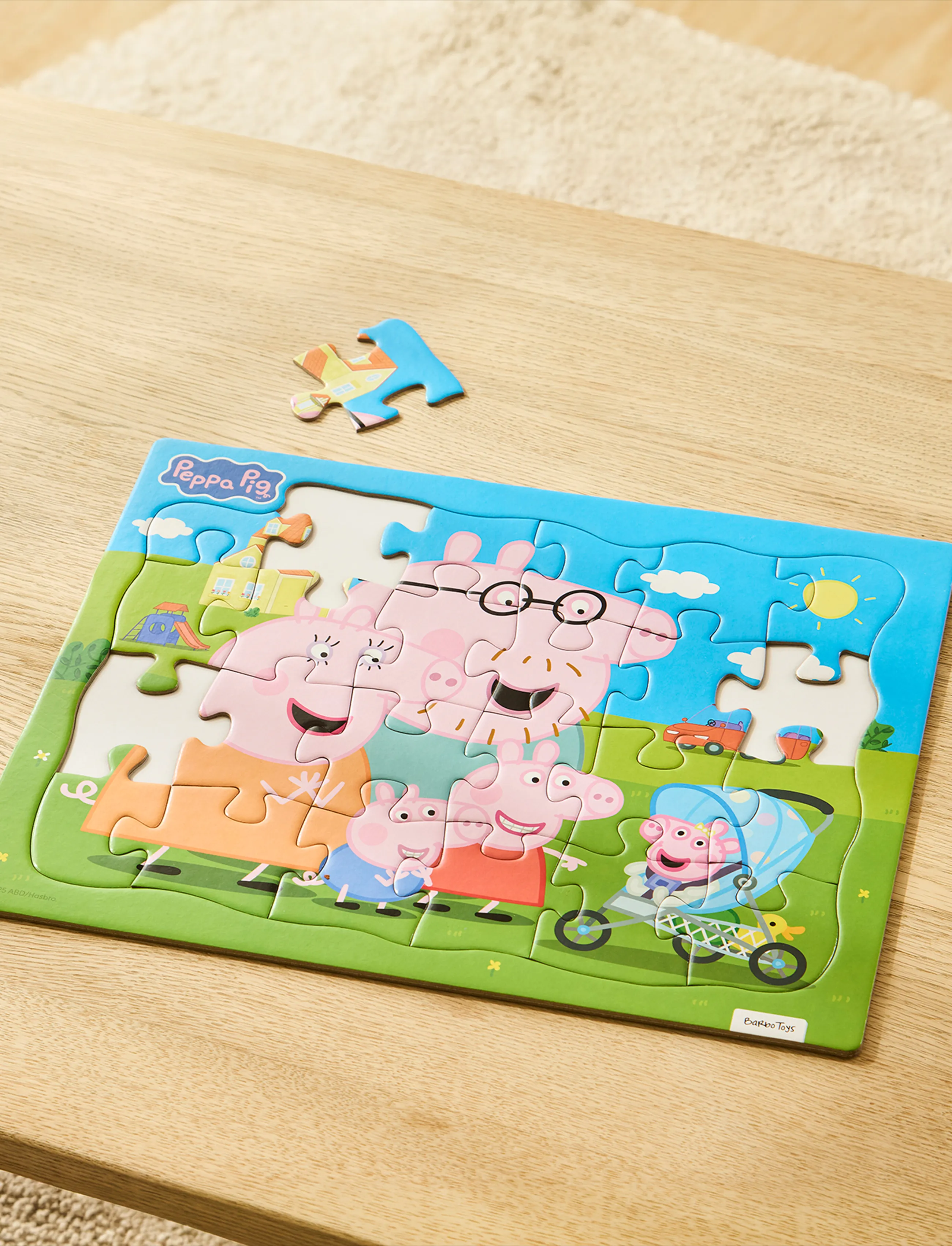 Greta gris - Peppa Pig - Framed Cardboard Puzzle - Family - klassiska pussel - multiple color - 3