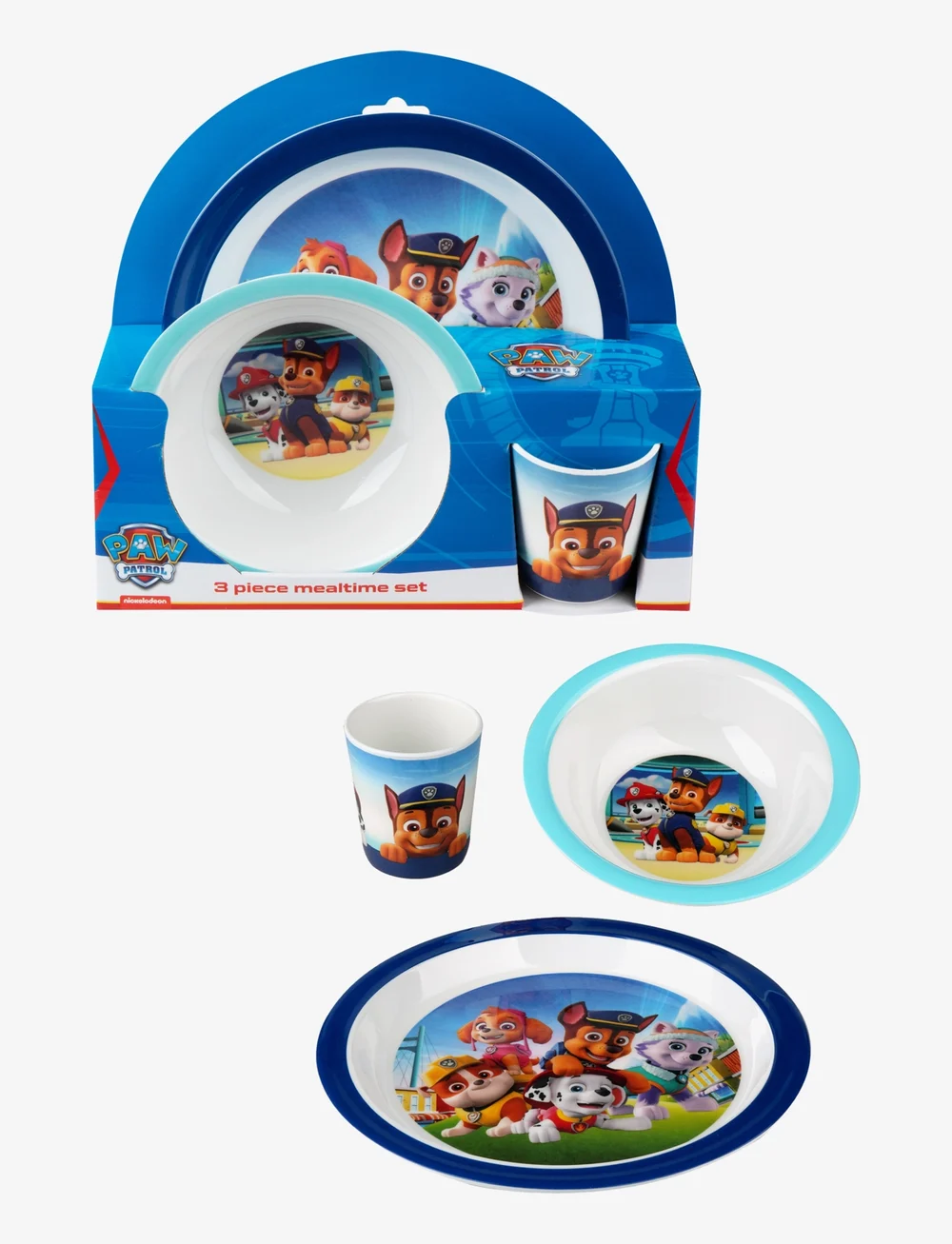 Käpapatrull - Paw Patrol 3 pcs Mealtime Set - Blue - Õhtusöögikomplektid - multiple color - 1