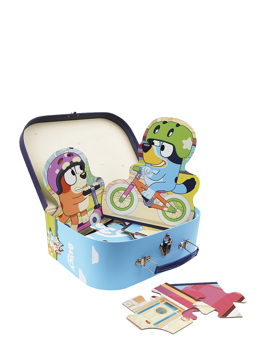 Bluey - Bluey - Suitcase w. Puzzle - Bike - klassische puzzles - multiple color - 2