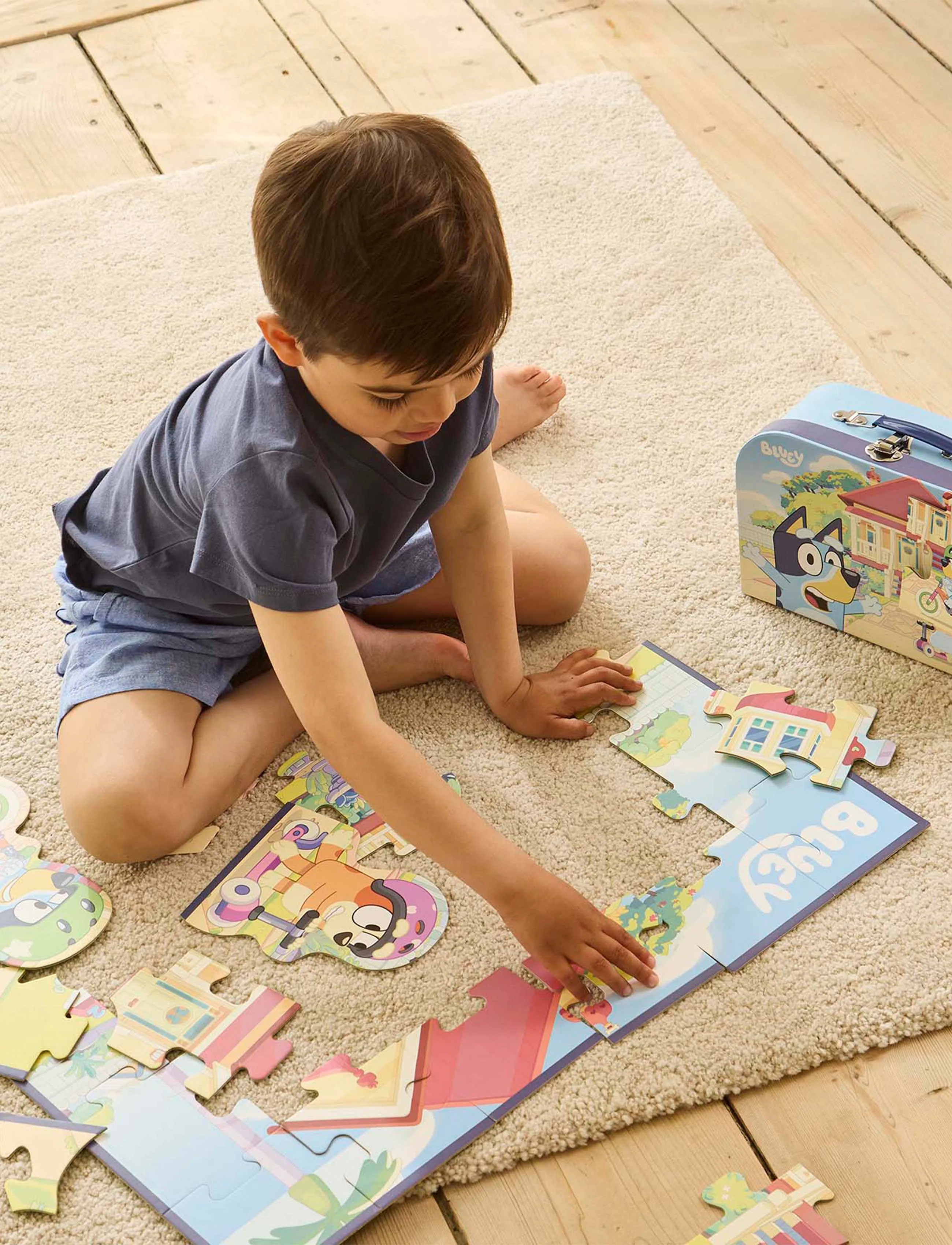 Bluey - Bluey - Suitcase w. Puzzle - Bike - multiple color - 0