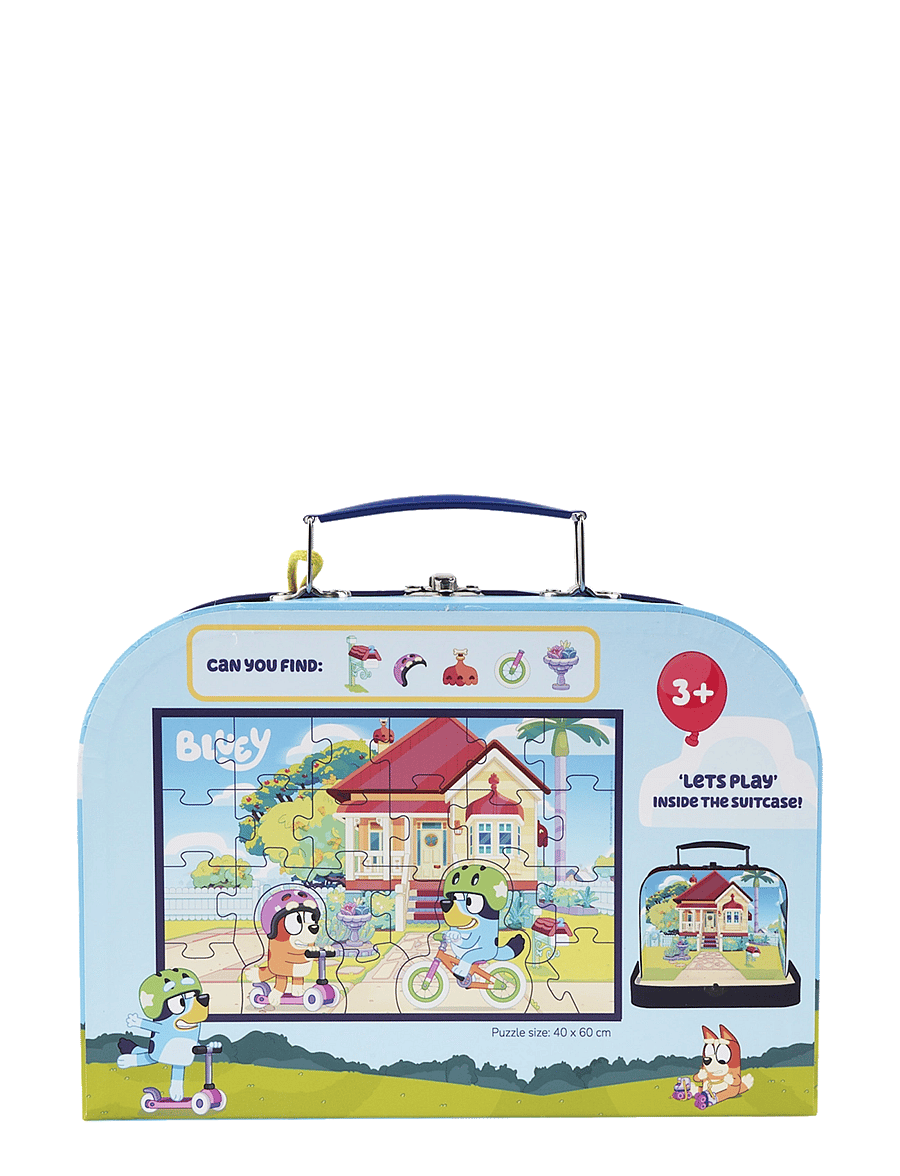 Bluey - Bluey - Suitcase w. Puzzle - Bike - klassische puzzles - multiple color - 3
