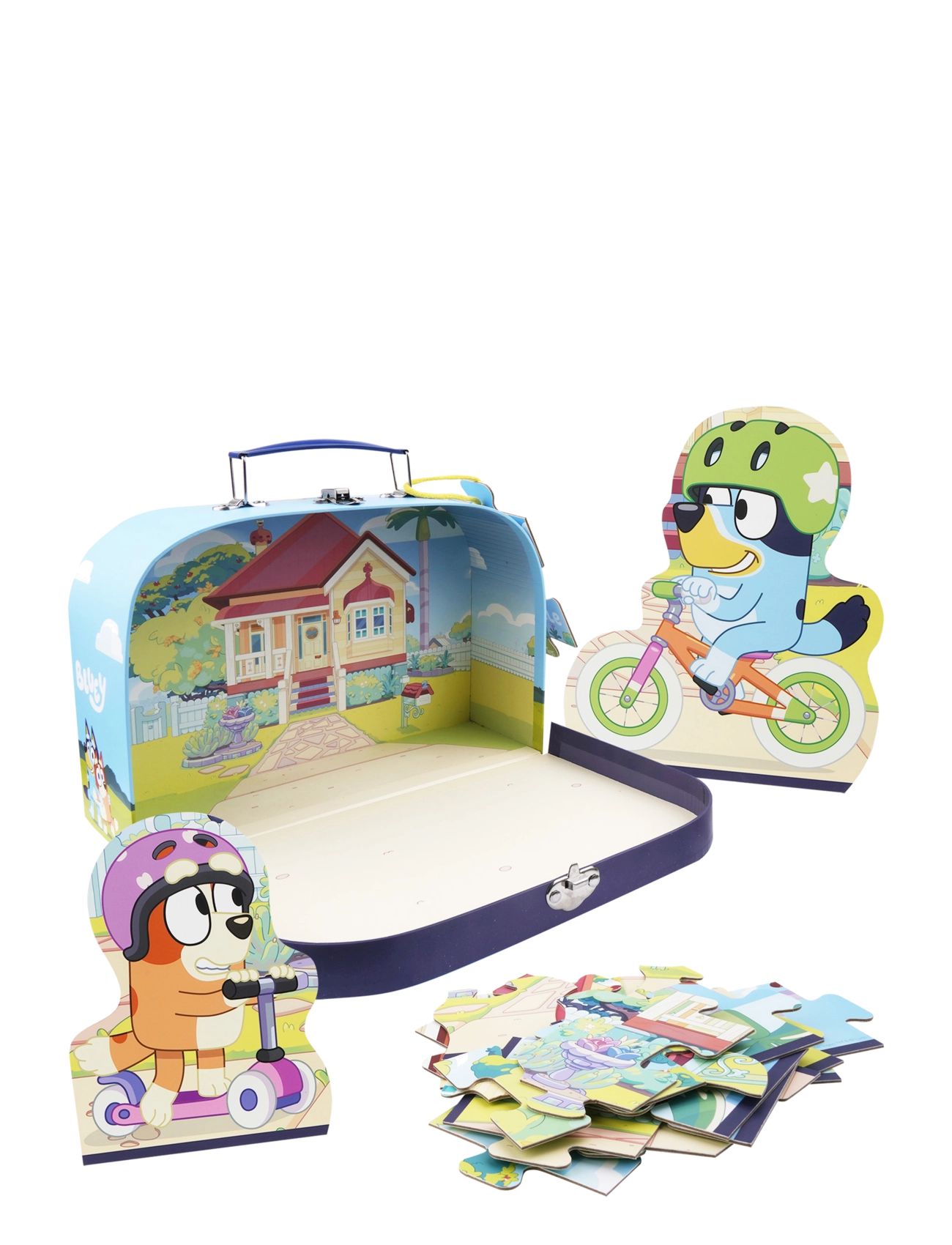 Bluey - Bluey - Suitcase w. Puzzle - Bike - multiple color - 4