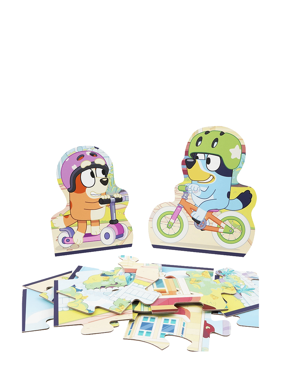 Barbo Toys - Bluey - Suitcase w. Puzzle - Bike - klassische puzzles - multiple color - 5