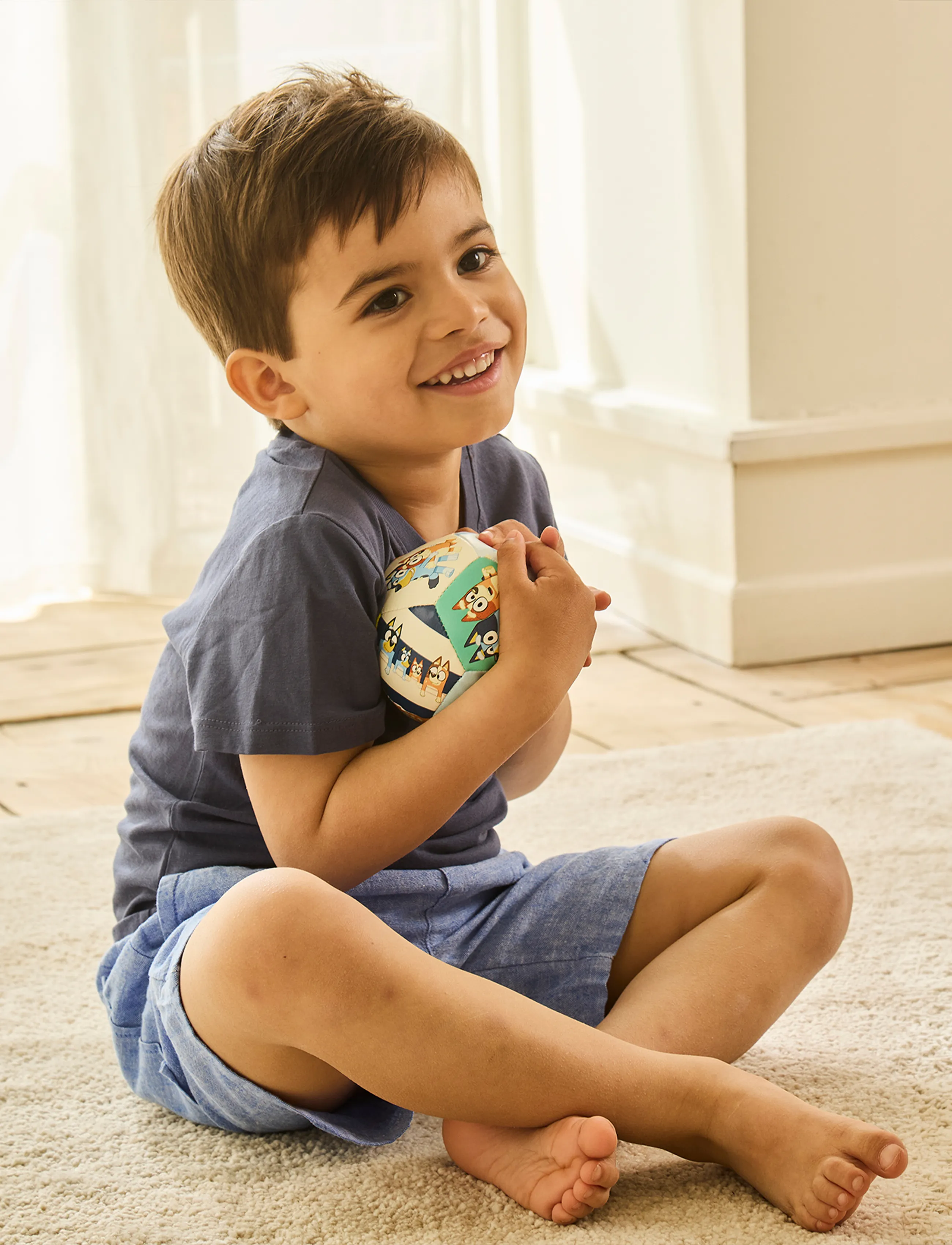 Bluey - Soft Ball, One Size, Spielzeug, Blau Stuffed Kinder