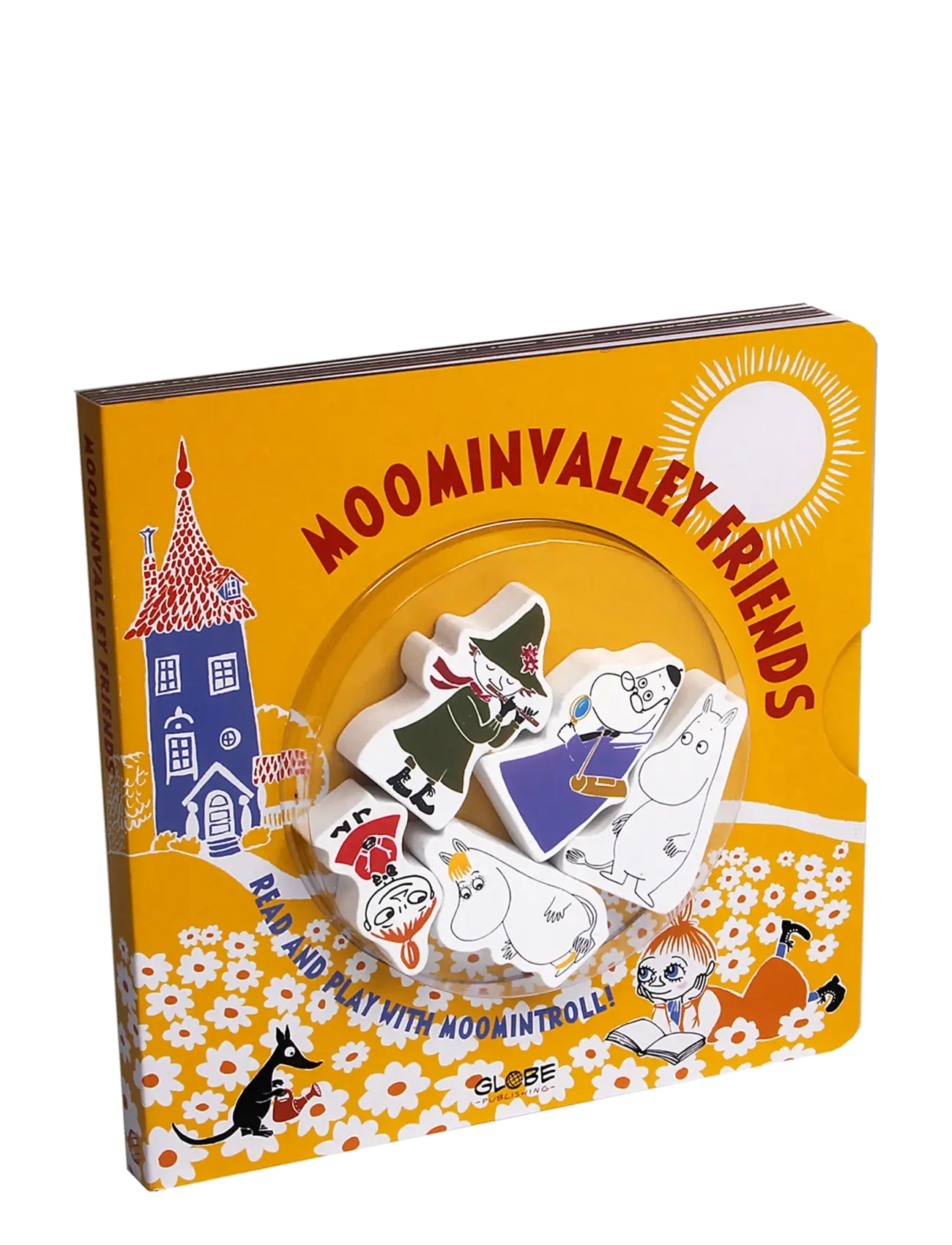 BARBO Spielzeug Moominvalley Friends Book With 5 Wooden Figures (Eng) Patterned - One Size - Kinder