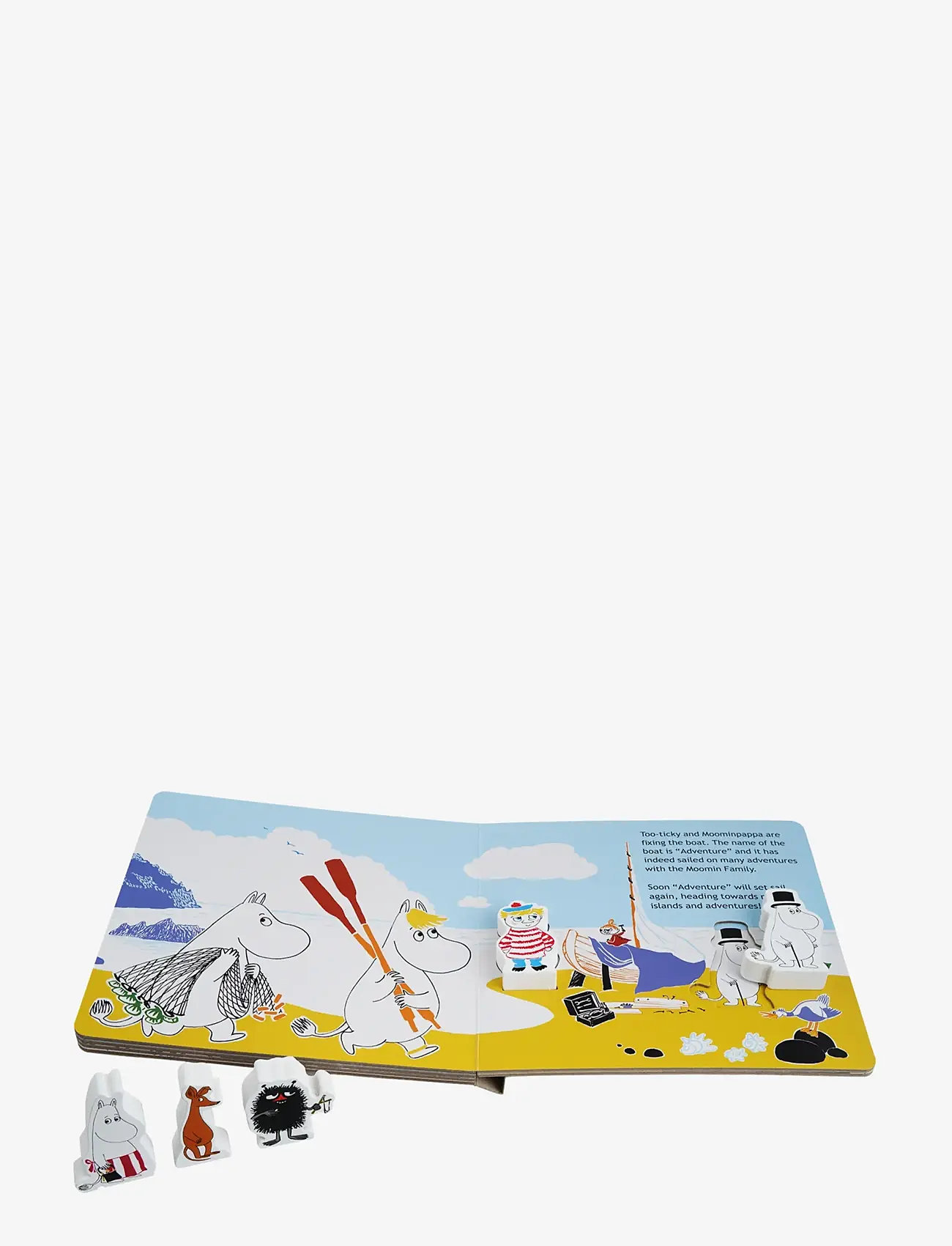 Muumitrollid - Moominvalley Friends book with 5 wooden figures (ENG) - juturaamatud - multiple color - 2