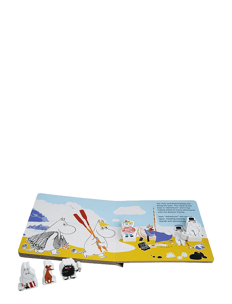 Muumitrollid - Moominvalley Friends book with 5 wooden figures (ENG) - juturaamatud - multiple color - 2