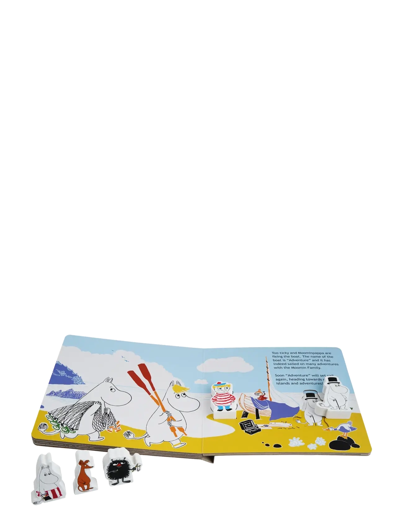 MOOMIN - Moominvalley Friends book with 5 wooden figures (ENG) - multiple color - 2