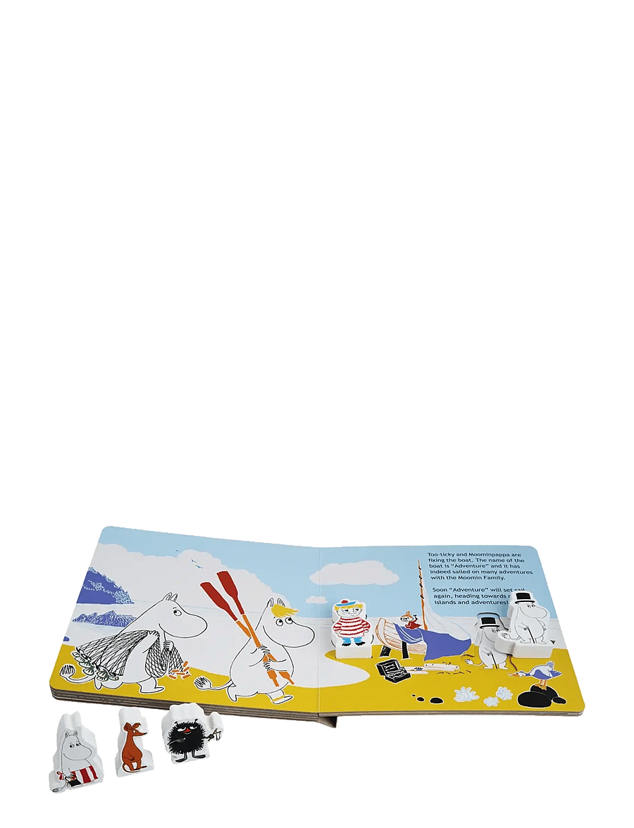 MOOMIN - Moominvalley Friends book with 5 wooden figures (ENG) - multiple color - 2