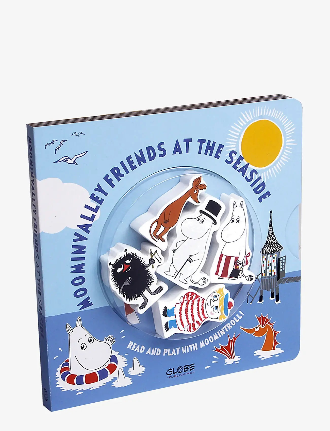 MUMIN - Moominvalley Book at the Seaside with 5 wooden figures (ENG) - børnebøger - multiple color - 1