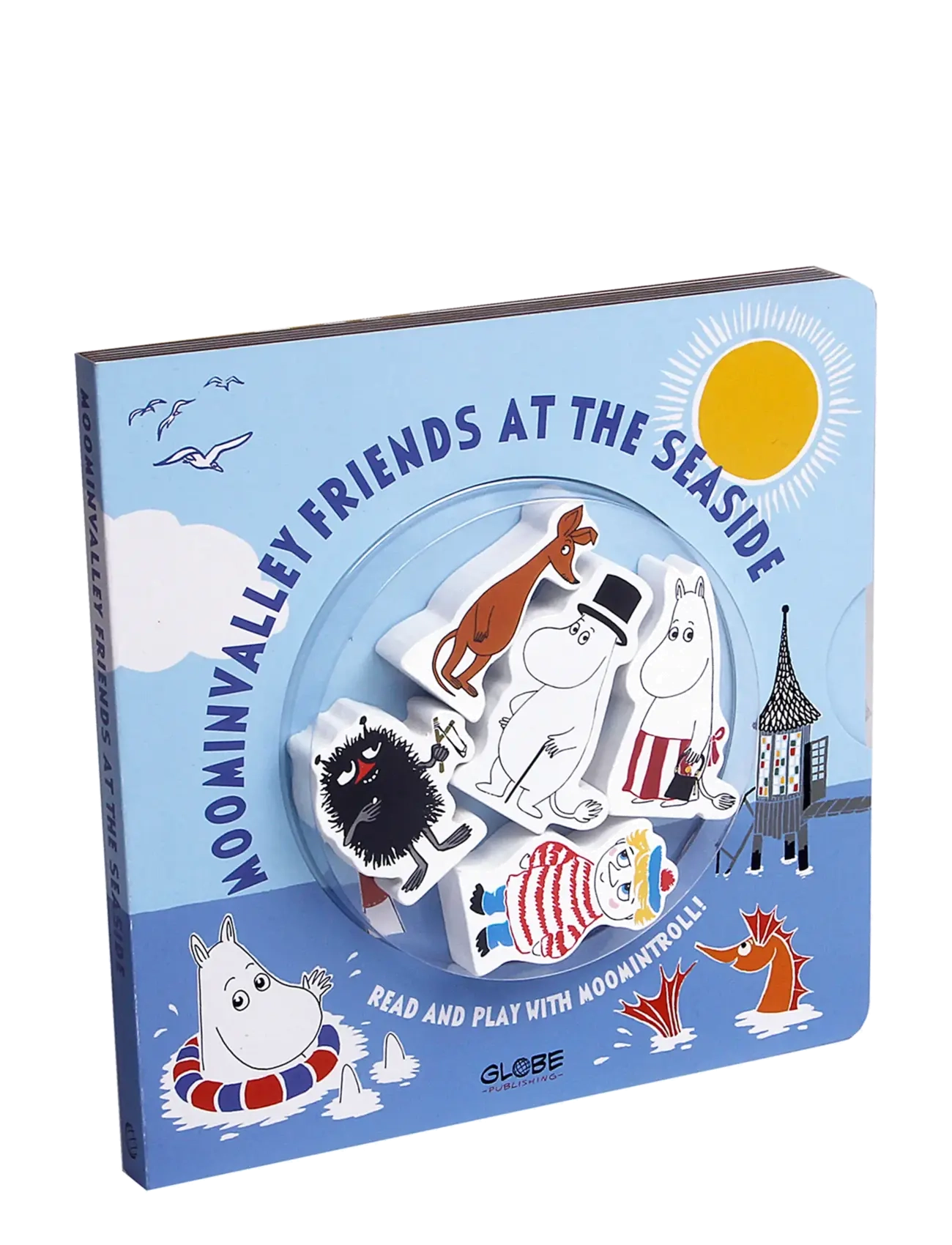 Barbo Toys Moominvalley Book at the Seaside with 5 wooden figures (ENG) - Barnböcker - MULTIPLE COLOR / multi
