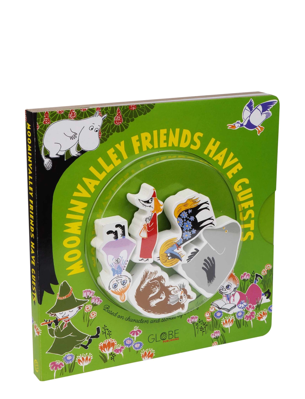 MUMIN Moomin Book W. 5 Wooden Figure Haveing Guest (En), One Size, Grün - Spielzeug, Kinder