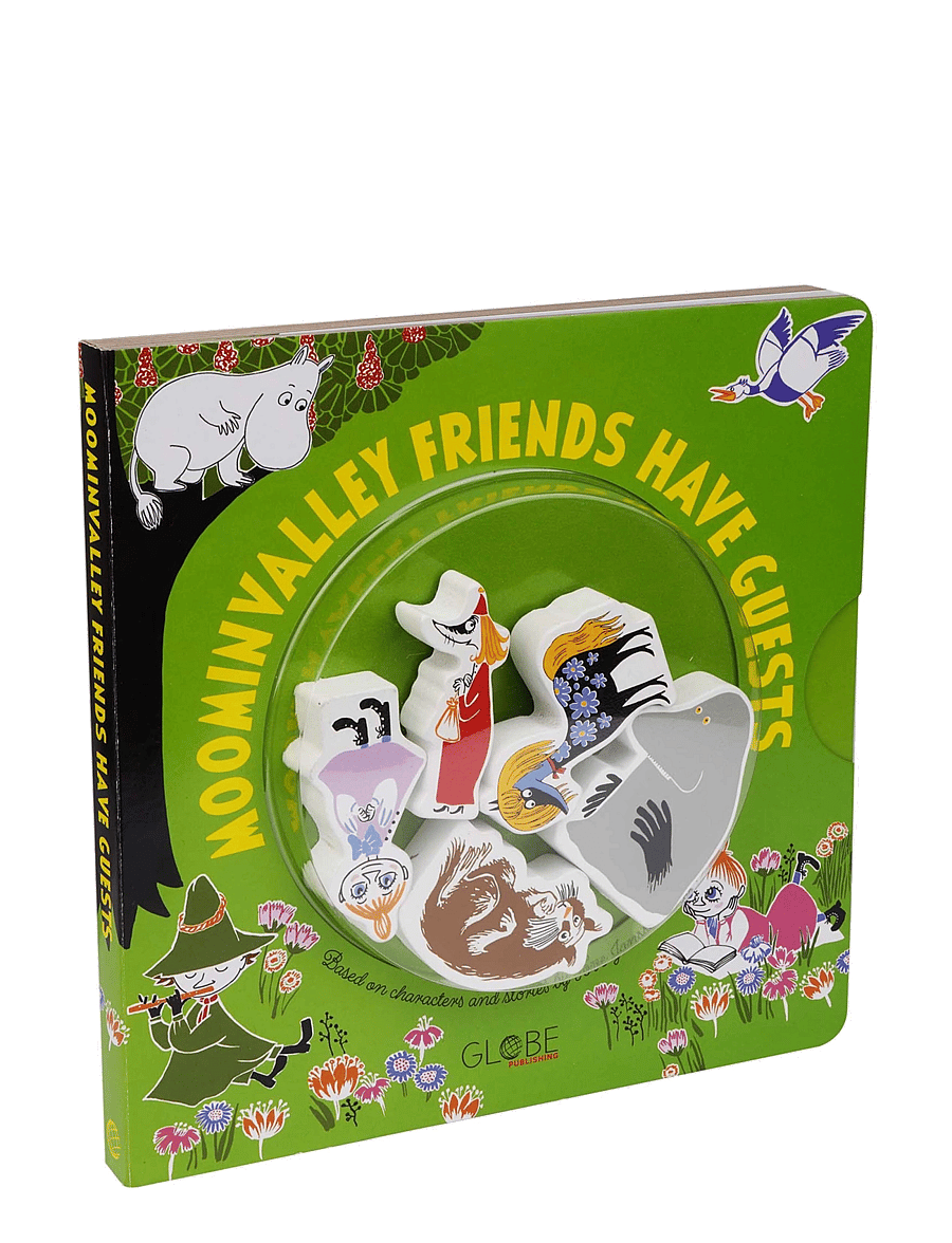 Muumitrollid - Moomin - Book w. 5 Wooden Figure - Haveing Guest (EN) - multiple color - 0
