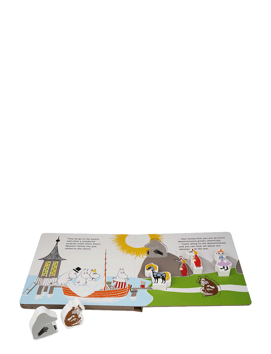 Muumitrollid - Moomin - Book w. 5 Wooden Figure - Haveing Guest (EN) - multiple color - 1