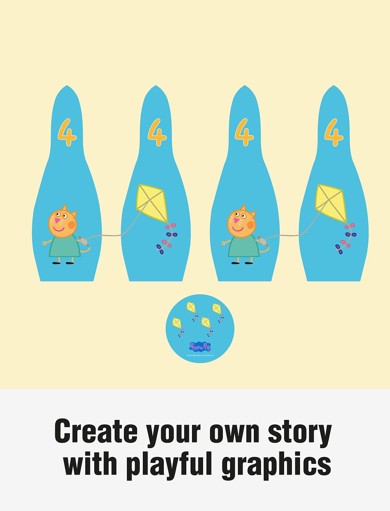 Gurli Gris - Peppa Pig - Soft Bowling Set - aktive spil - multiple color - 5