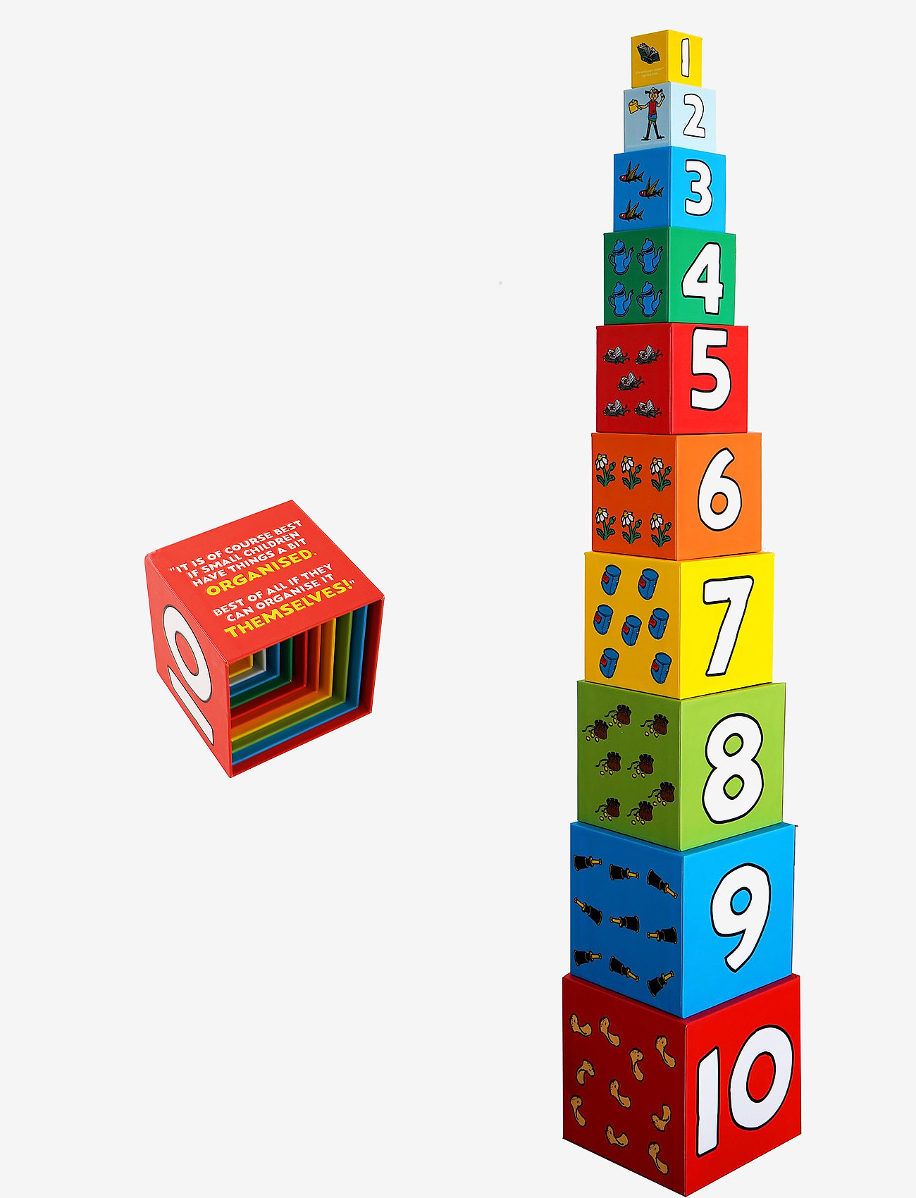 Pippi Langstrømpe - Pippi Stacking Cubes - stapelbare blokk - multiple color - 1