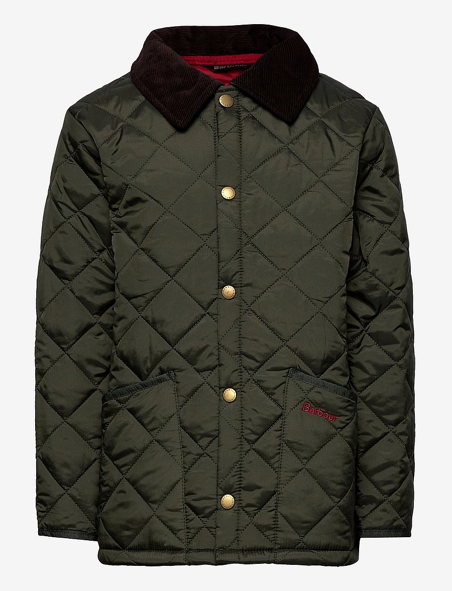 Barbour - Barbour Boys Liddesdale Quilt - steppjacken - dk olive/red - 0