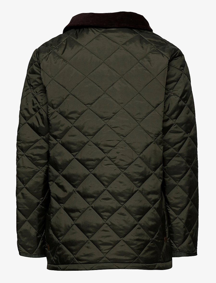 Barbour - Barbour Boys Liddesdale Quilt - quiltede jakker - dk olive/red - 1