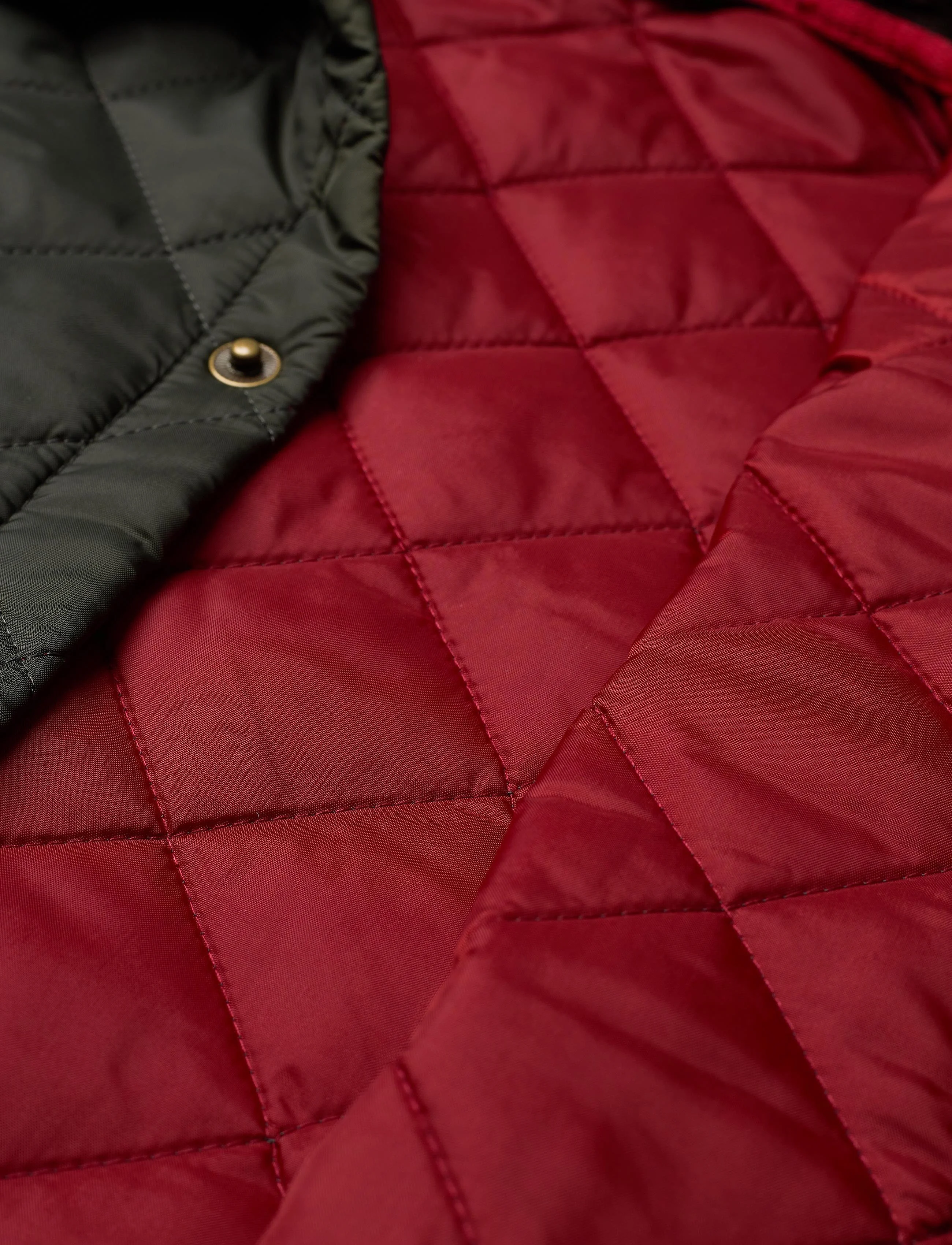 Barbour - Barbour Boys Liddesdale Quilt - quilted jackets - dk olive/red - 4
