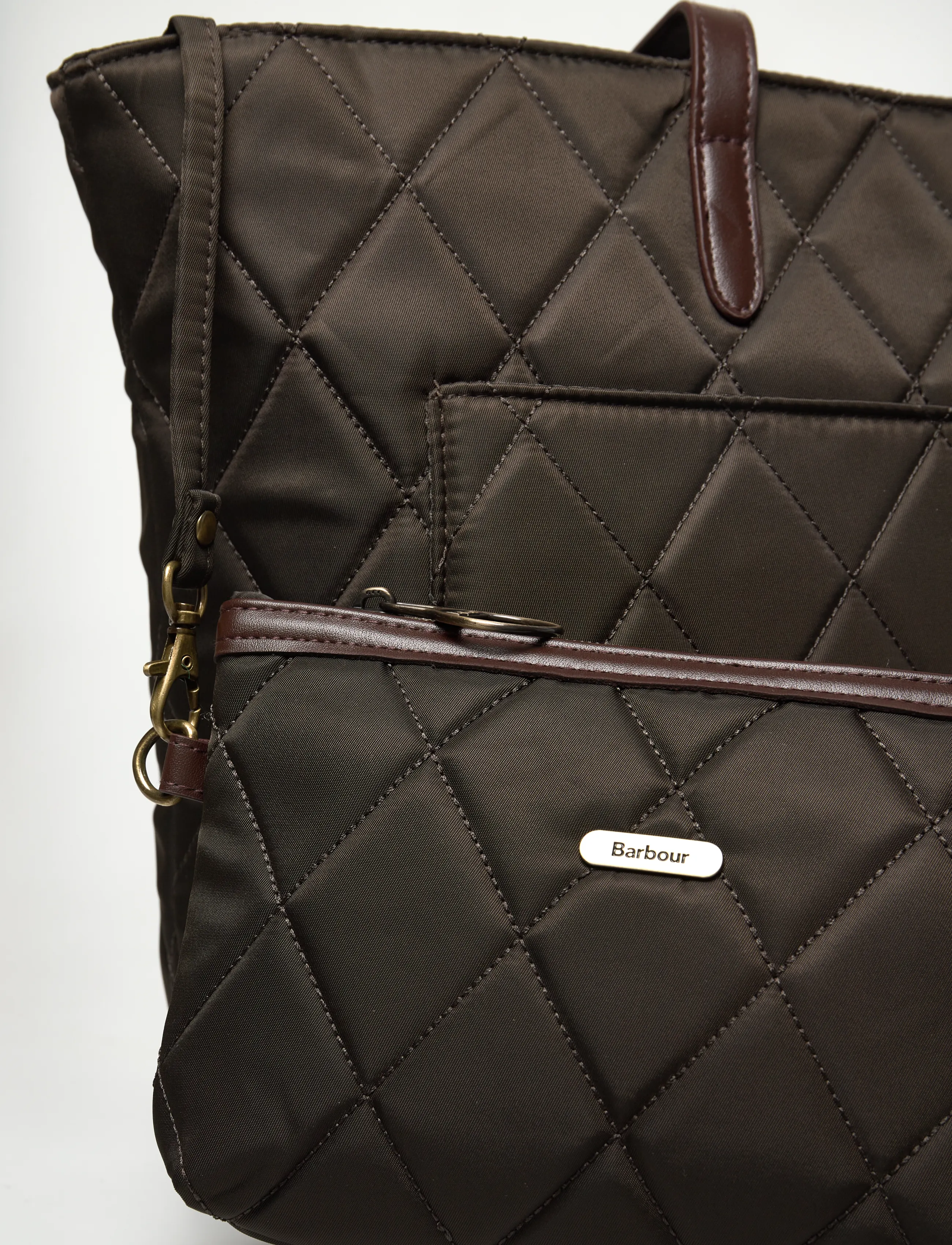 Barbour - Barbour Quilted Tote Bag - olive - 3
