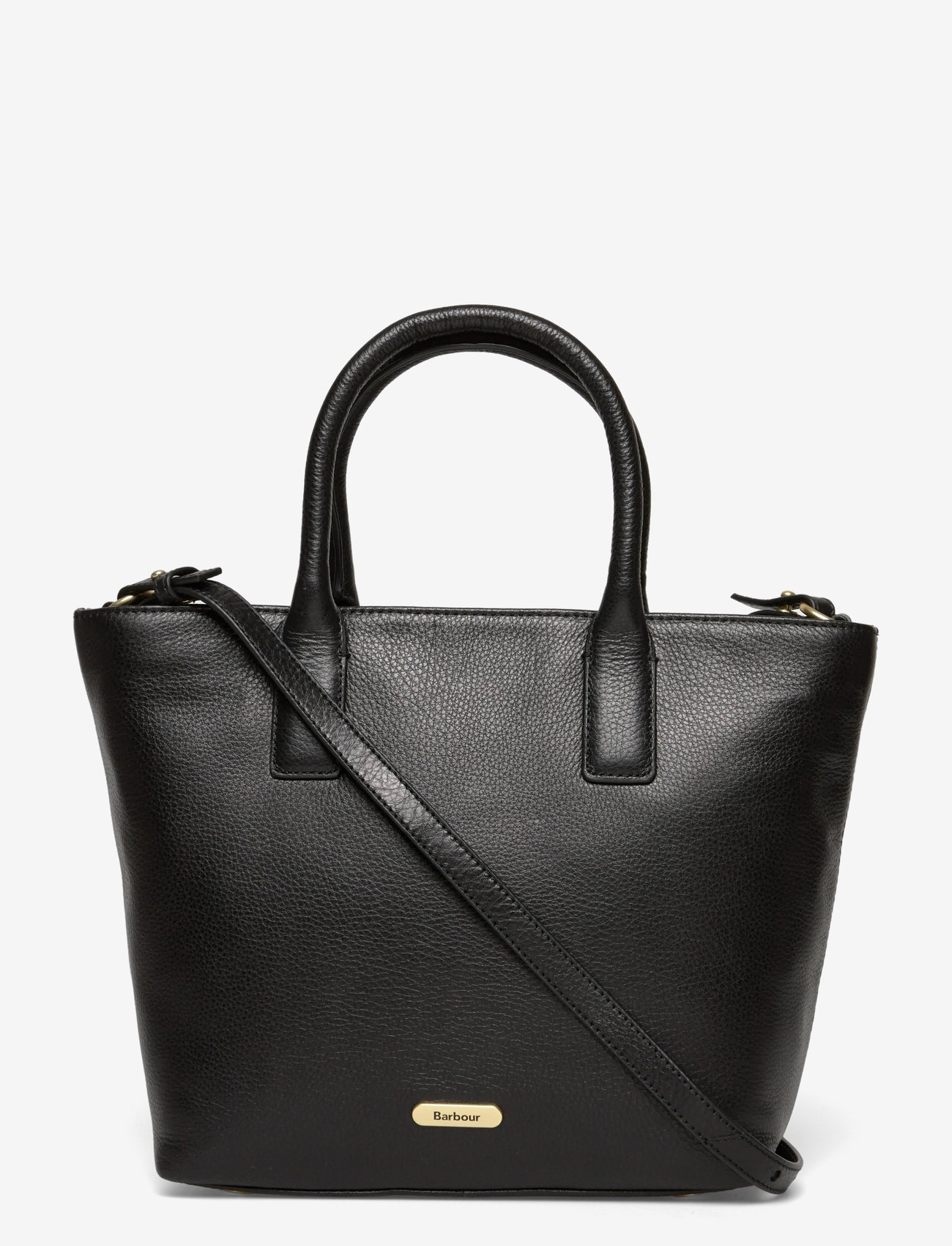 Barbour - Barbour Birch Leather Tote Bag - speciella tillfällen - black - 0