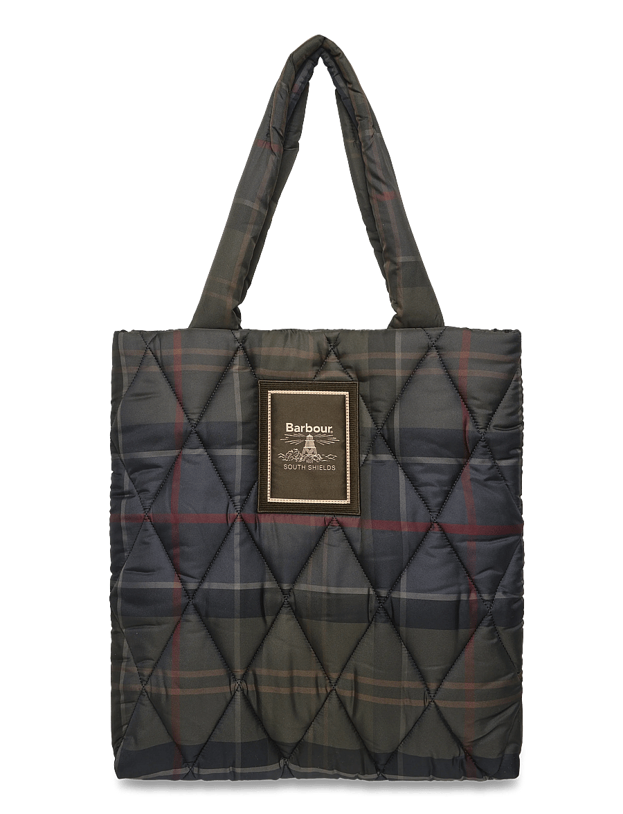 Barbour - Barbour Tartan Arlene Quilted Tote Bag - shadow classic tartan - 1