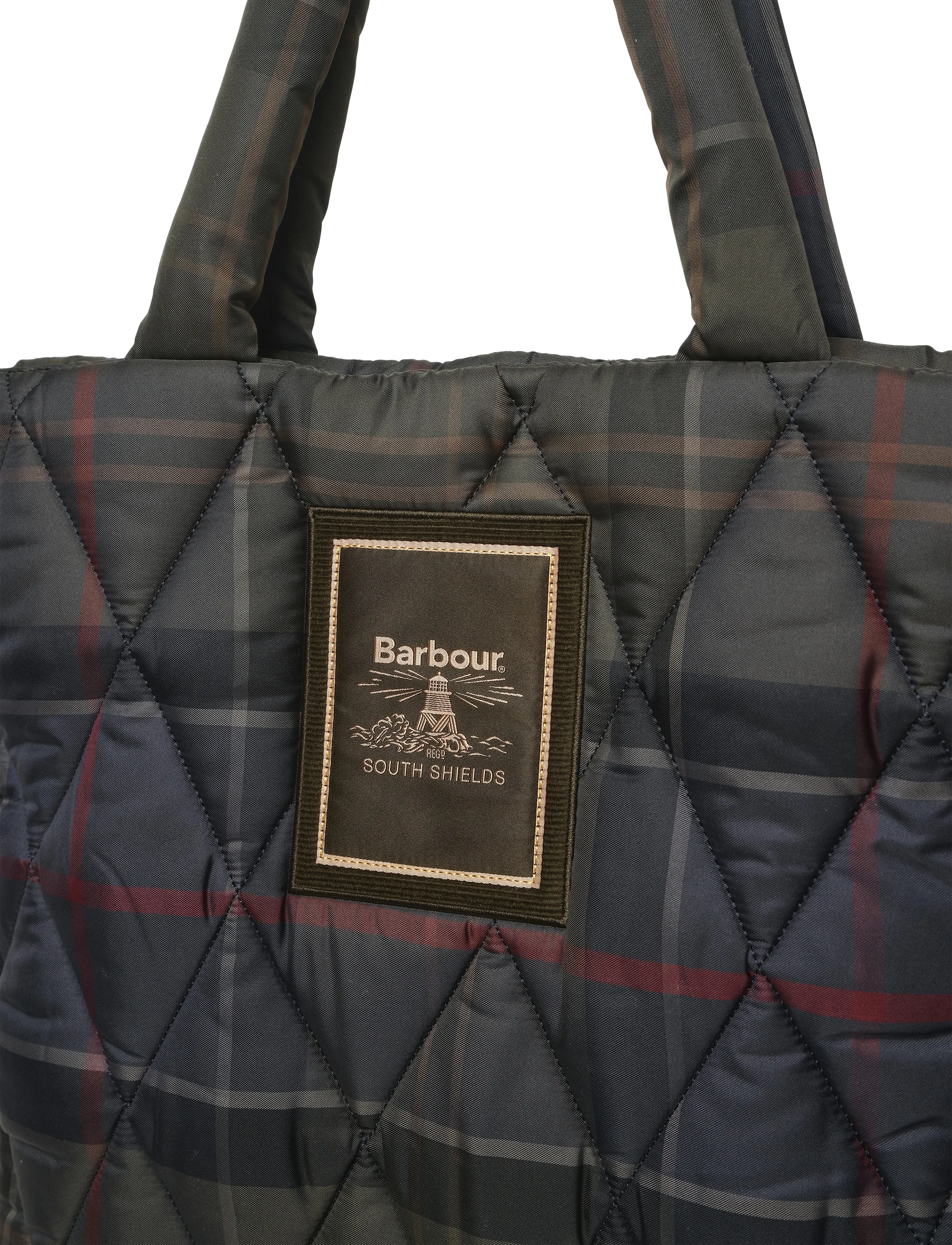 Barbour - Barbour Tartan Arlene Quilted Tote Bag - shadow classic tartan - 4