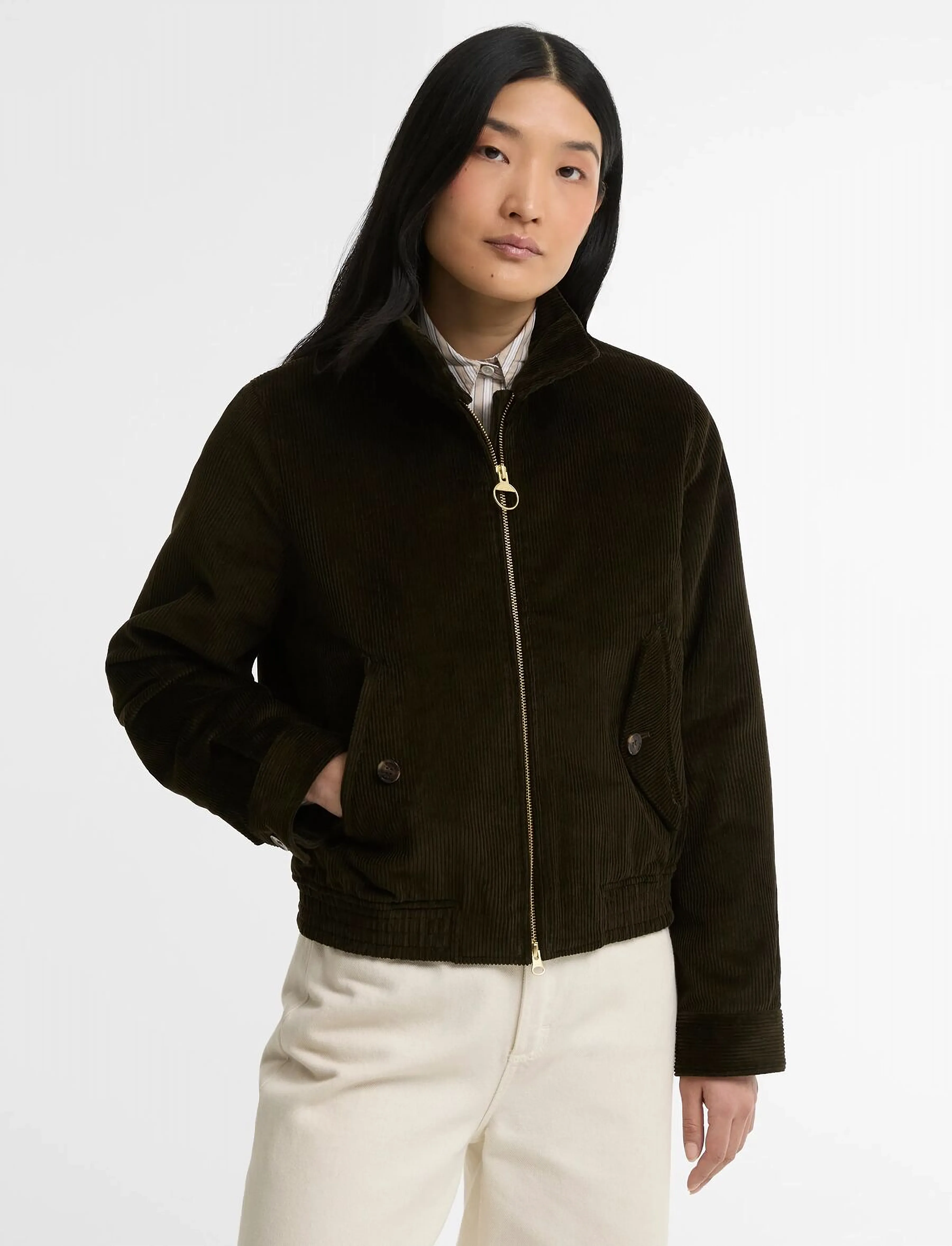 Barbour Barbour Overton Casual Jacket - Kläder - OLIVE/SHADOW CLASSIC / khaki/green