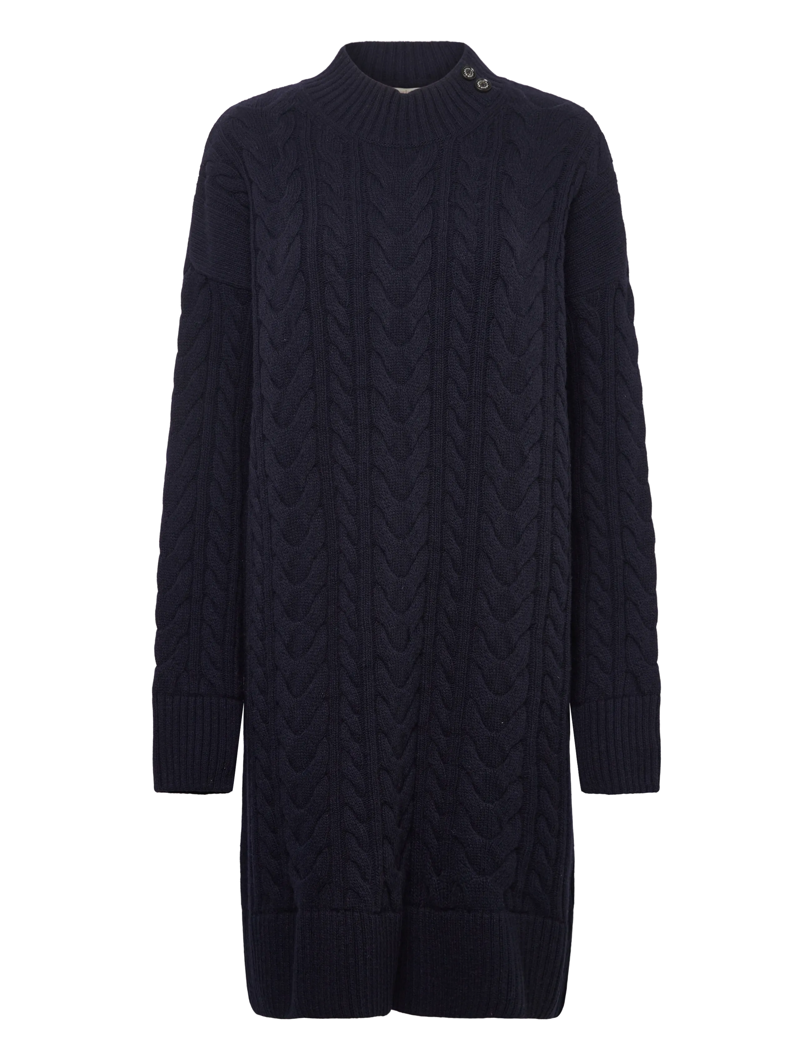 Barbour Belford Knitted Mini Dress, Kvinder, Strikket Minikjole, Navy, Str: 40