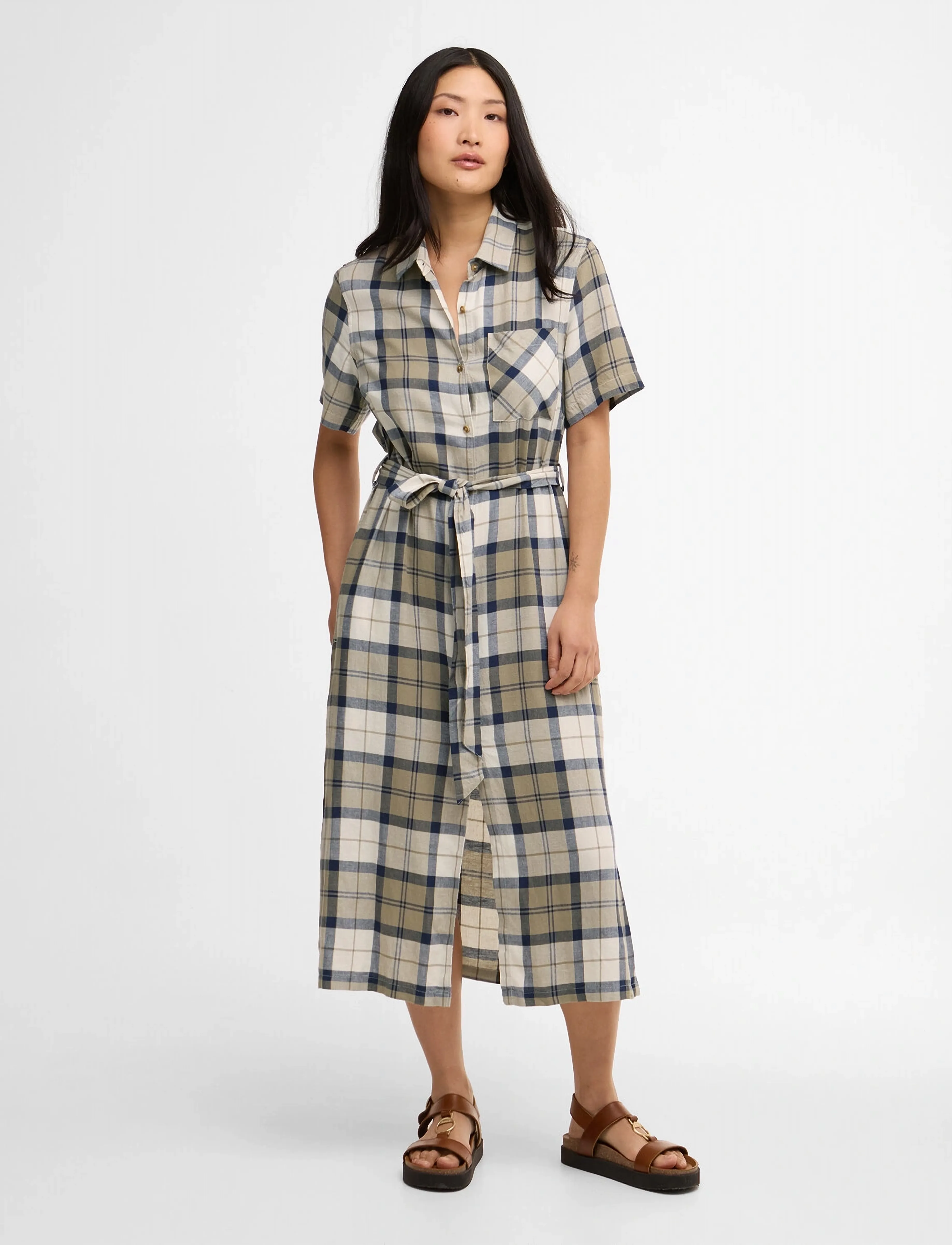 Barbour - Barbour Fern Dress - vasarinės suknelės - dress navy tartan - 2