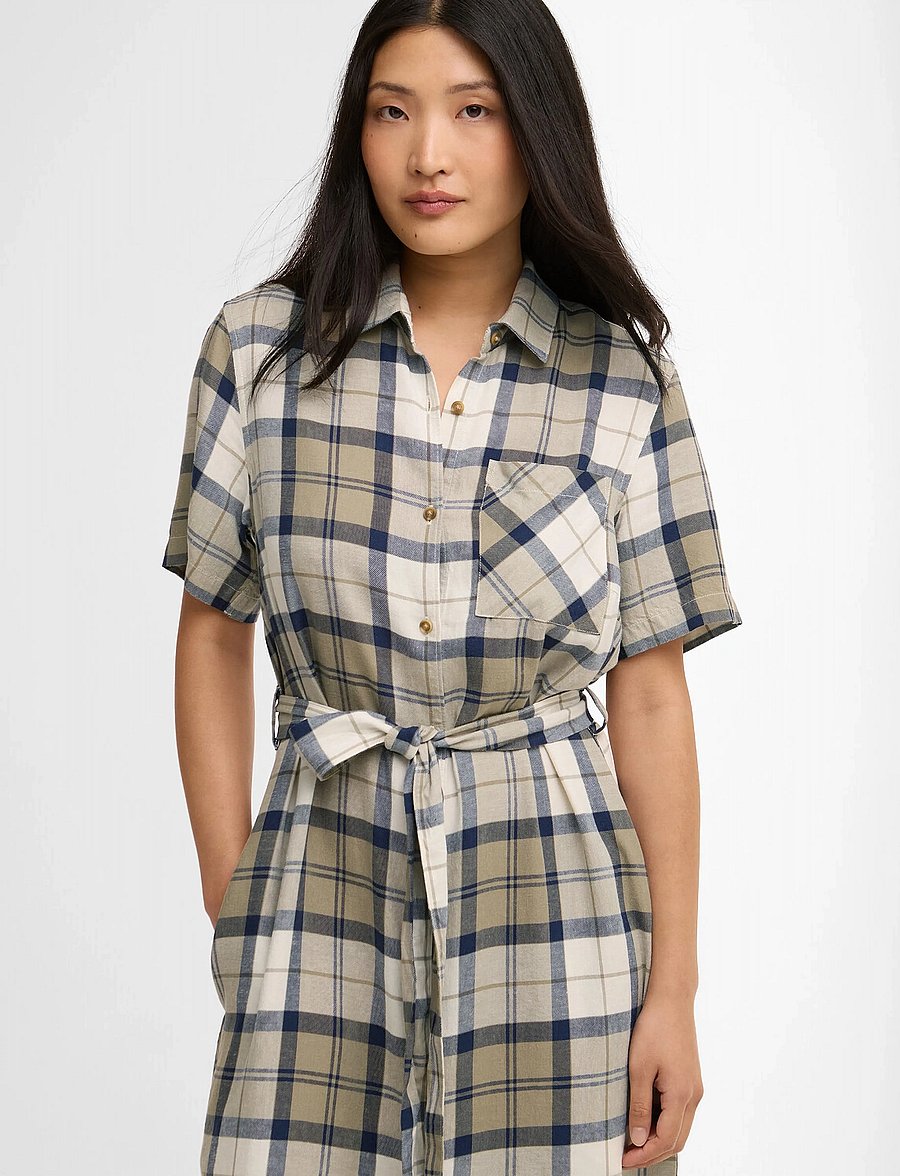 Barbour - Barbour Fern Dress - sommerkleider - dress navy tartan - 3