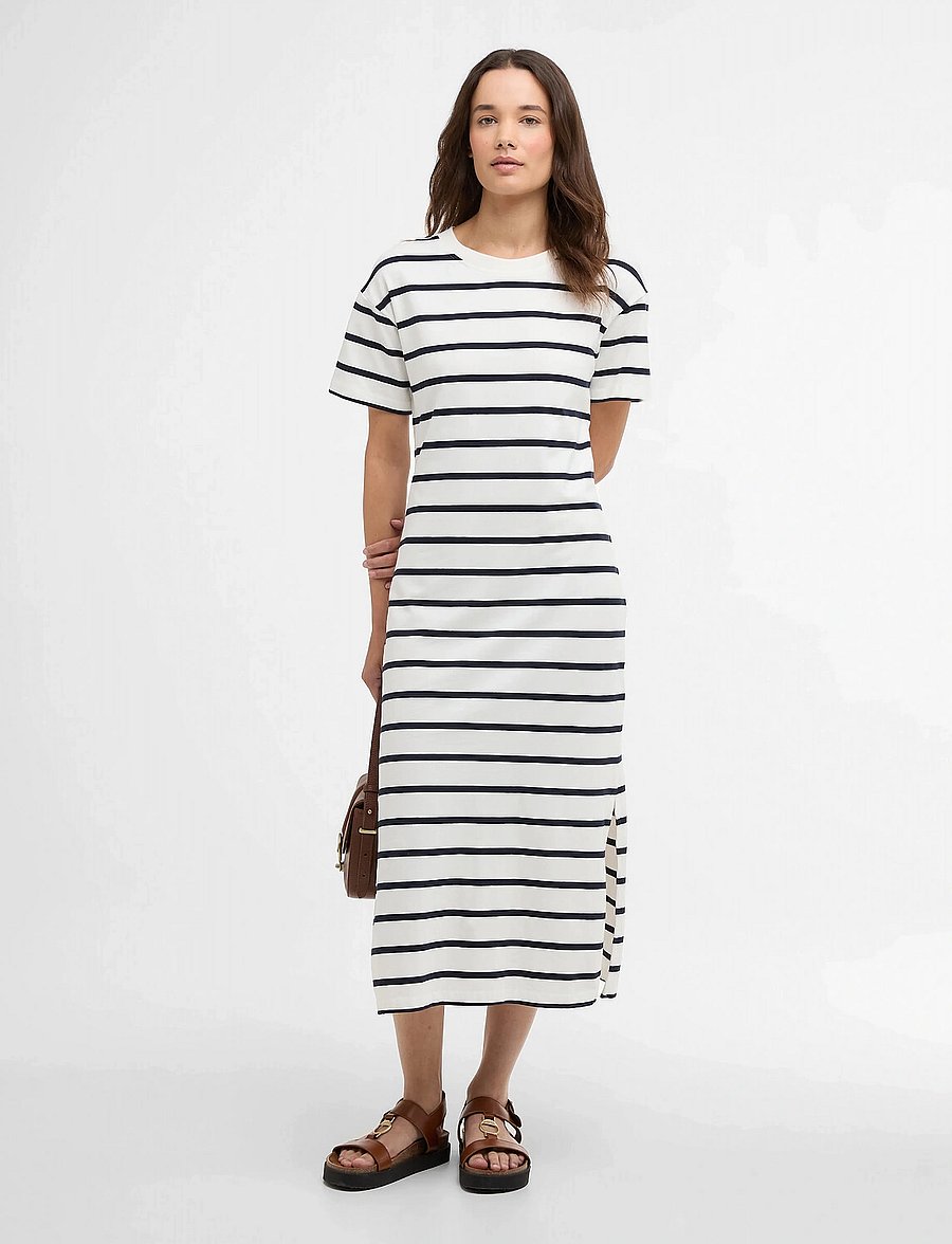 Barbour - Barbour Selena Dress - särkkleidid - cloud/navy stripe - 0