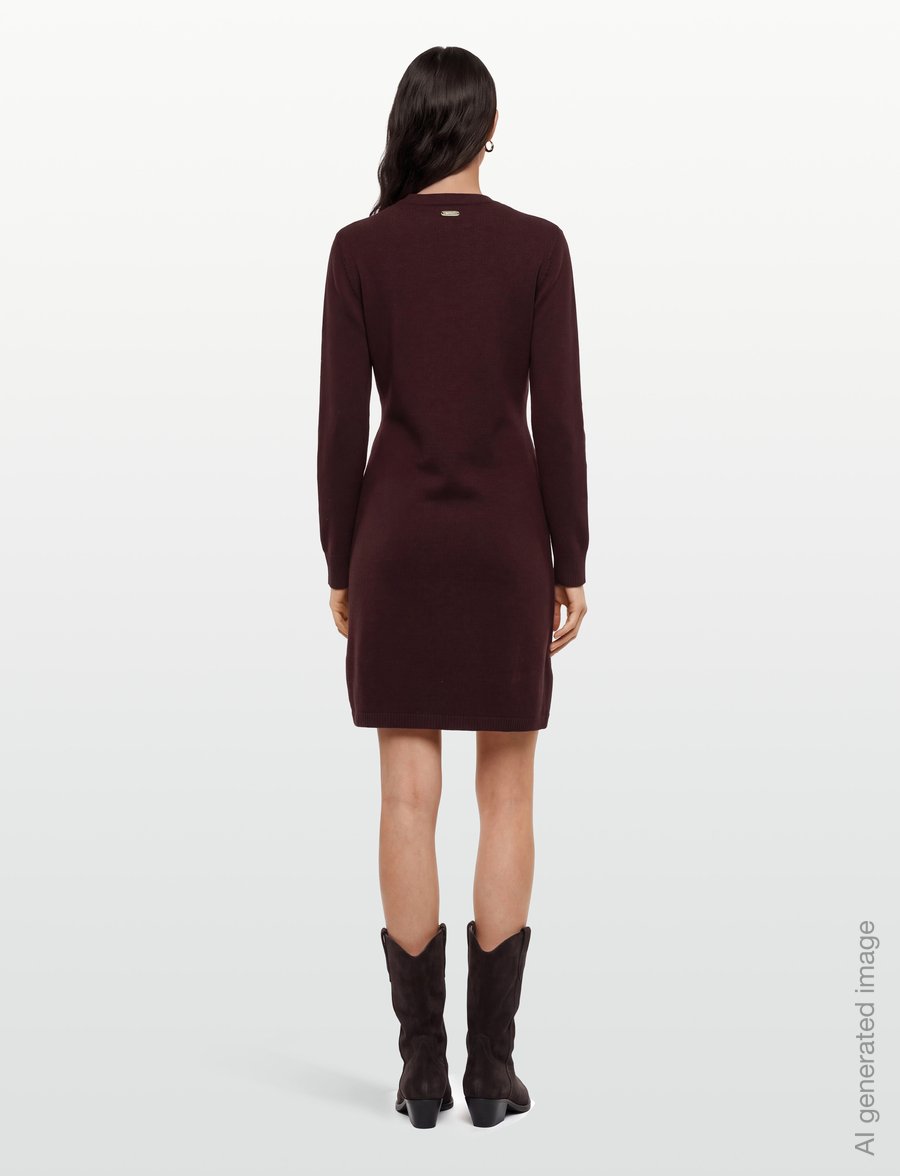Barbour - Barbour May Knitted Mini Dress - strickkleider - fig - 4