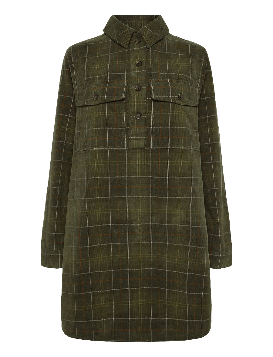 Barbour - Barbour Shae Mini Dress - kurze kleider - sage/classic tartan - 0