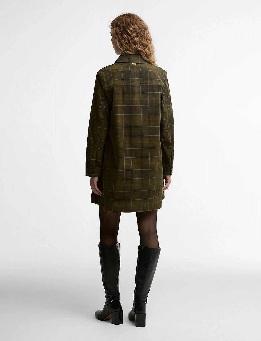 Barbour - Barbour Shae Mini Dress - korta klänningar - sage/classic tartan - 4